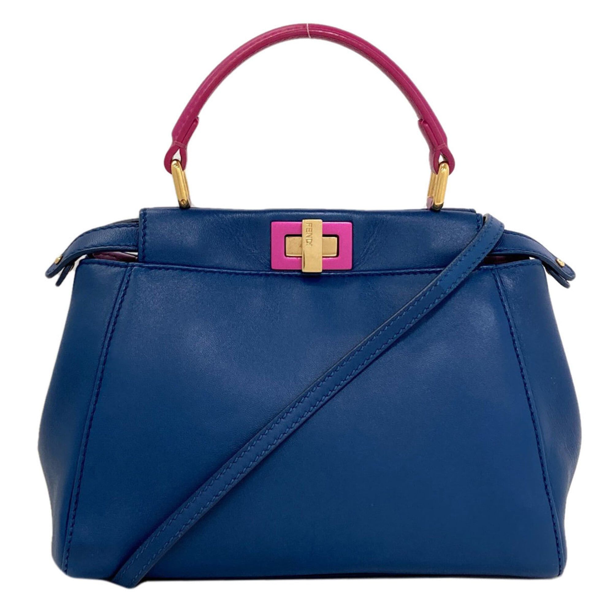 Fendi Fendi Peekaboo Mini 2-Way Handbag, Calfskin, Women's FENDI Size ONE SIZE - 1 Thumbnail