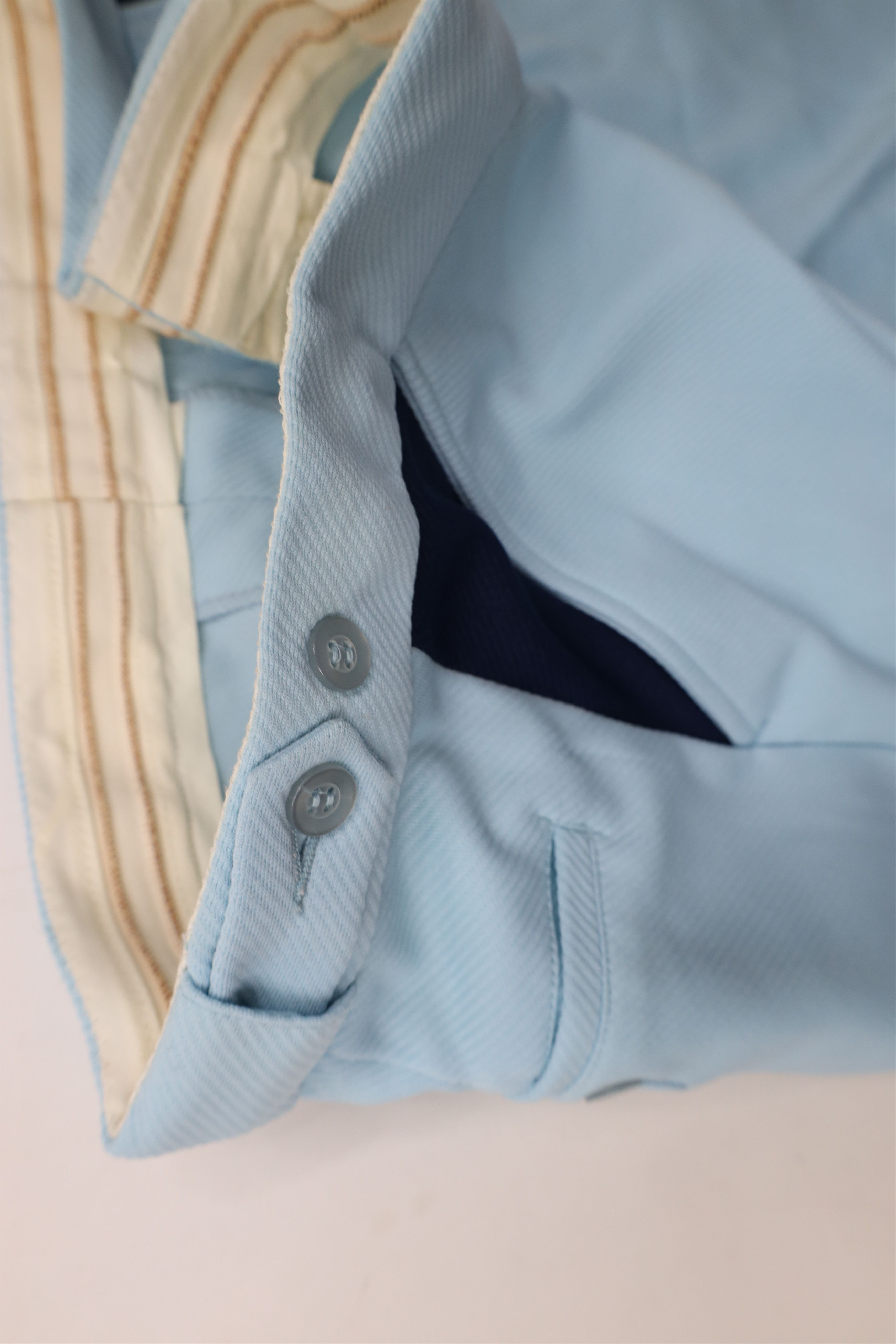 Vintage Vintage 70s Streetwear Knit Above Knee Shorts Carolina Blue Size US 40 / EU 56 - 6 Thumbnail