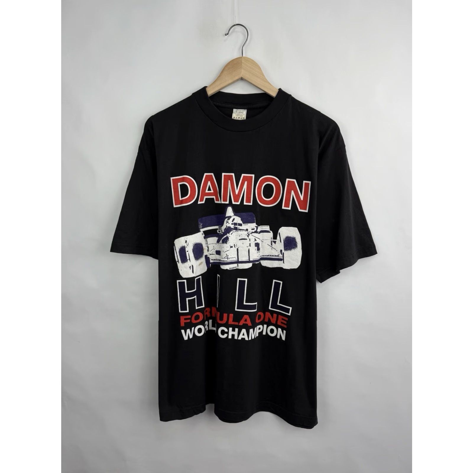 Vintage VINTAGE Damon Hill F1 Formula One World Champion Tee Shirt XL Black Mens Size US XL / EU 56 / 4 - 3 Thumbnail