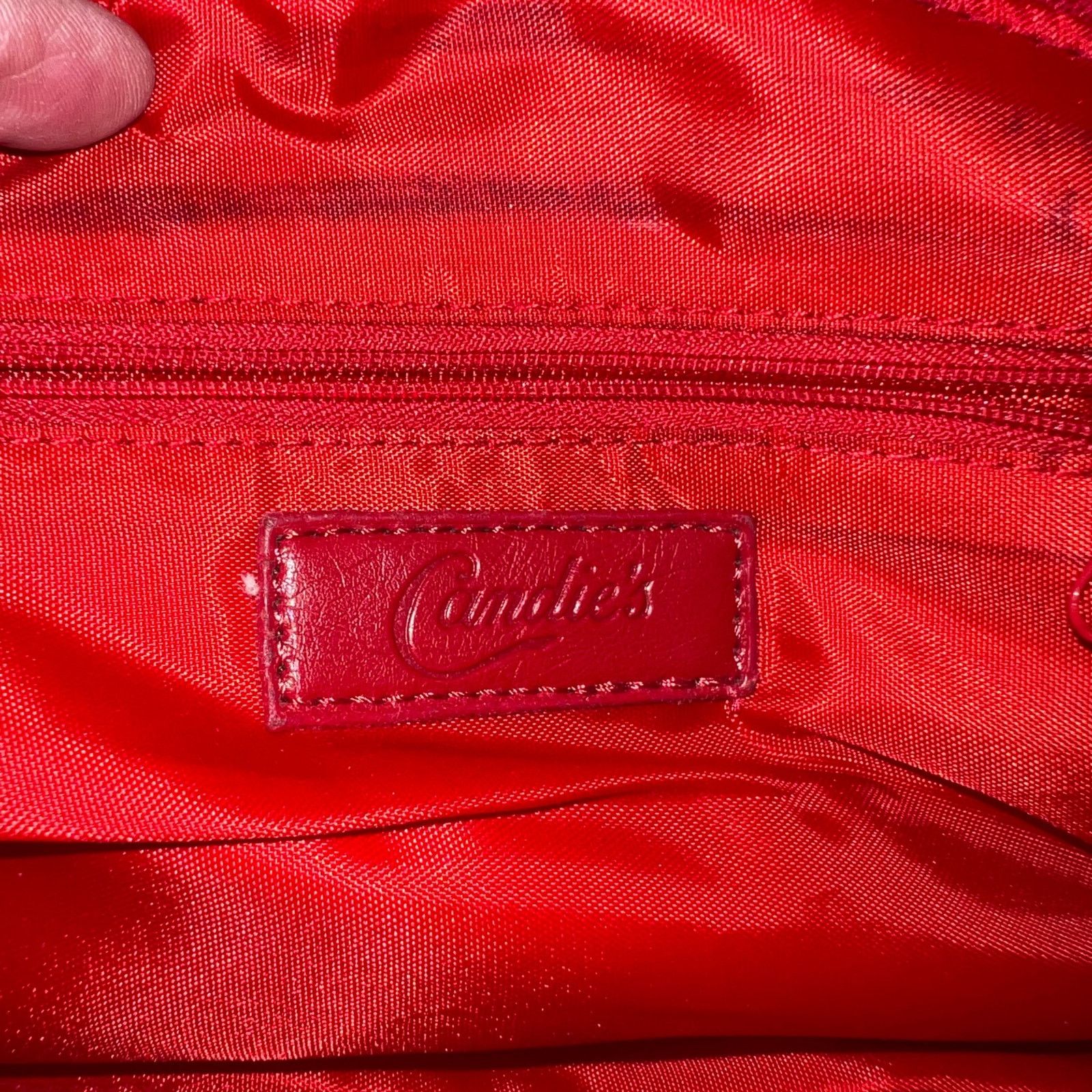 Other Vintage Candie’s Red Perforated Faux Leather Clutch Size ONE SIZE - 10 Thumbnail