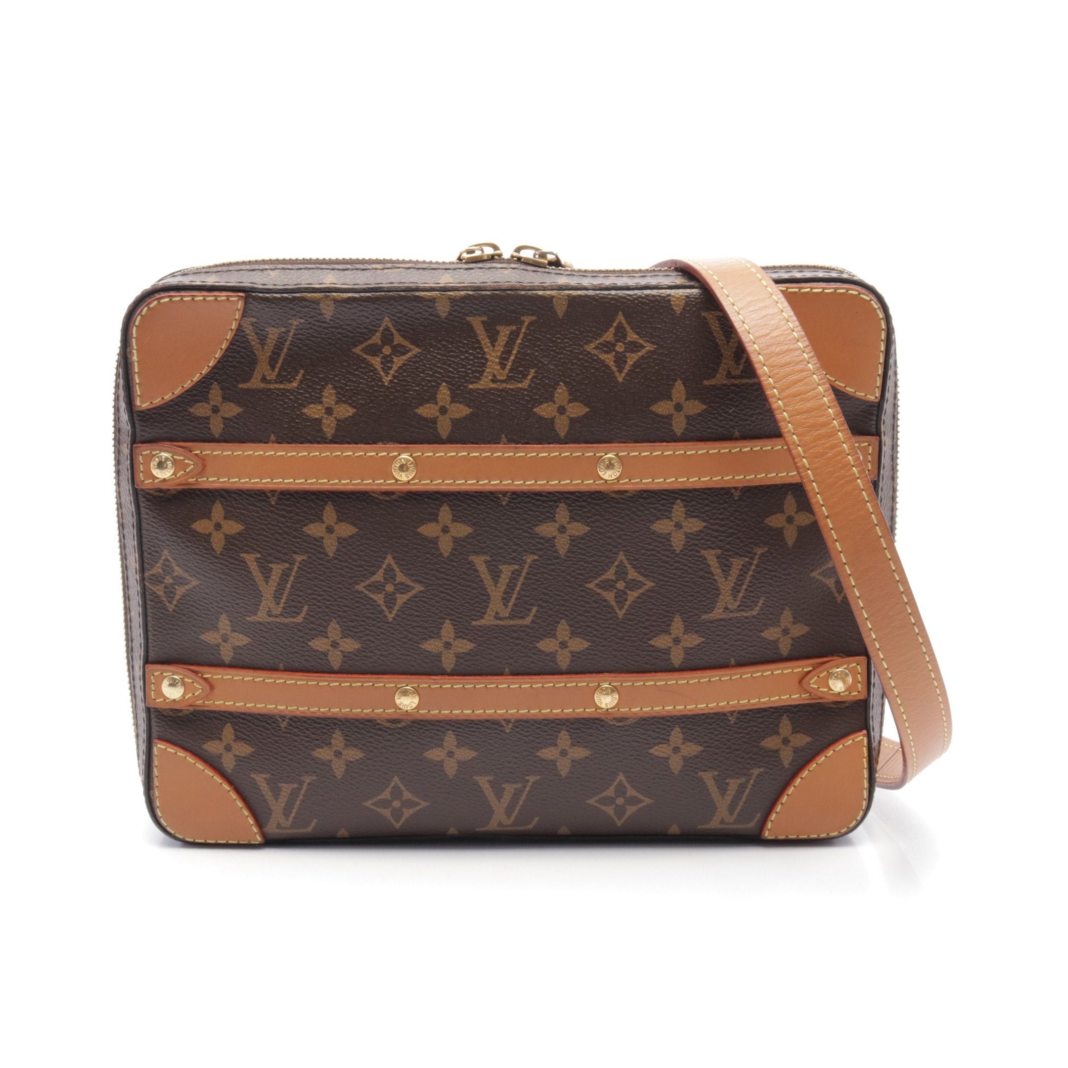 Louis Vuitton Louis Vuitton Soft Trunk Messenger Pm Monogram Shoulder Bag Leather Brown Size ONE SIZE - 1 Thumbnail