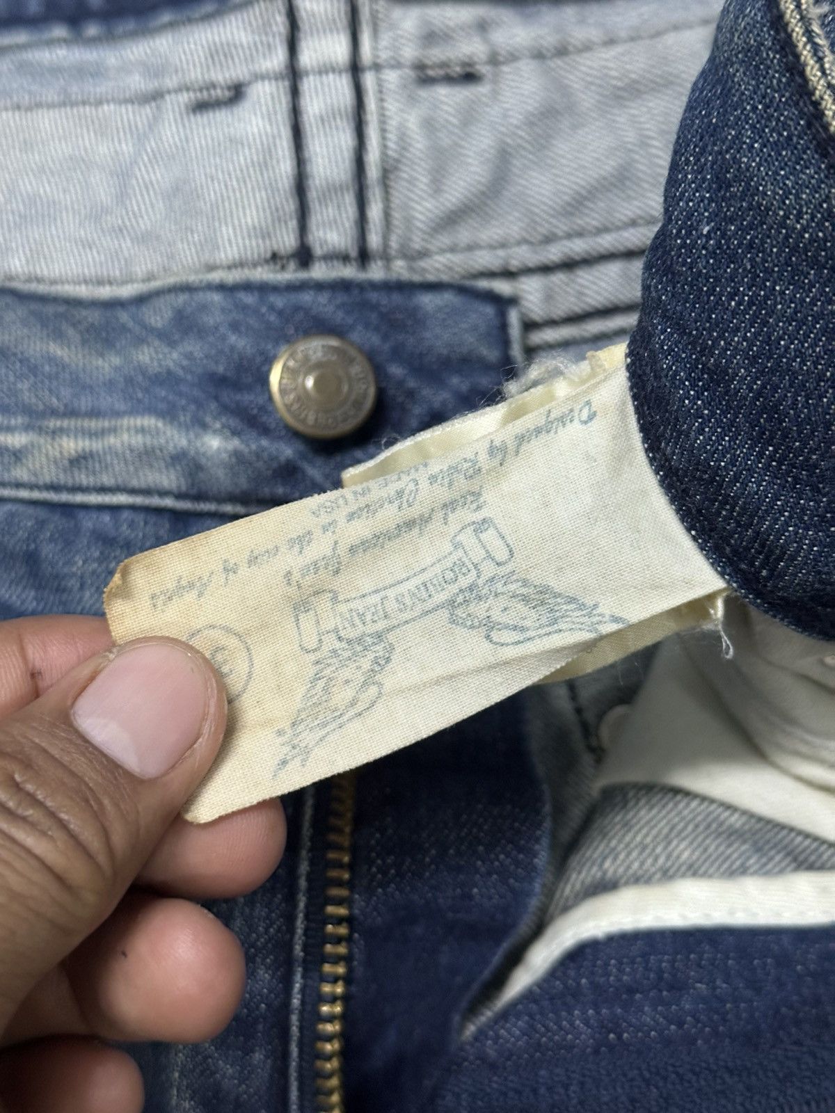 Kapital Distress Robin Jeans Flare Embroid Denim. Size US 32 / EU 48 - 13 Thumbnail