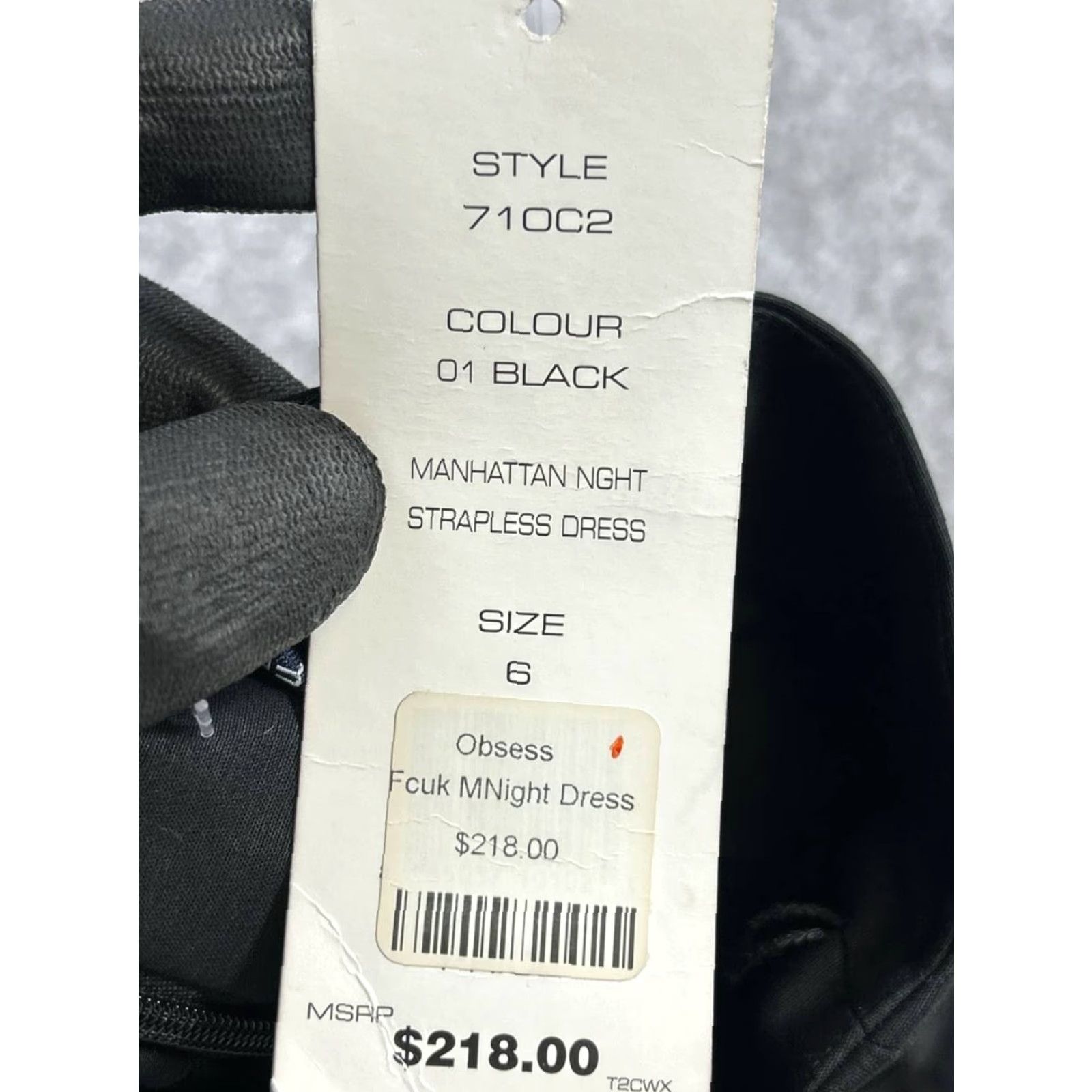 French Connection VINTAGE French Connection Dress Women’s 6 Black Cotton Blouson Short Strapless Sleeveless Party Cocktail Blouson 6 Womens Size M / US 6-8 / IT 42-44 - 5 Thumbnail