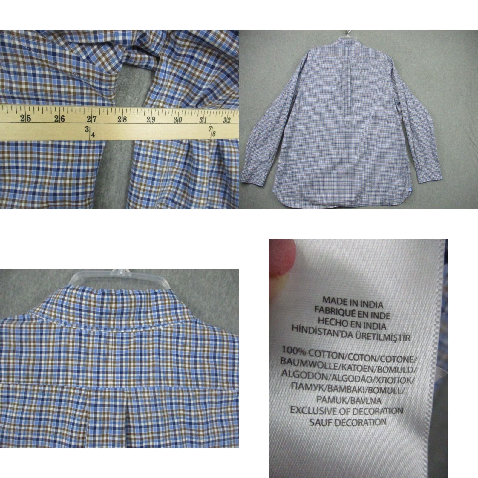 Ralph Lauren Ralph Lauren Shirt Men’s XXL Blue Long Sleeve Plaid Stretch Pony Size US XXL / EU 58 / 5 - 8 Thumbnail