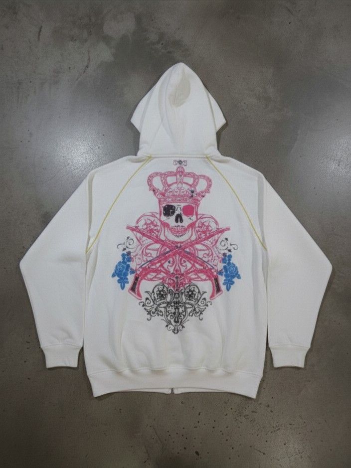 Karl Kani kanji jessie pinkman colored skull printedzipup hoodie Size US XL / EU 56 / 4 - 2 Thumbnail