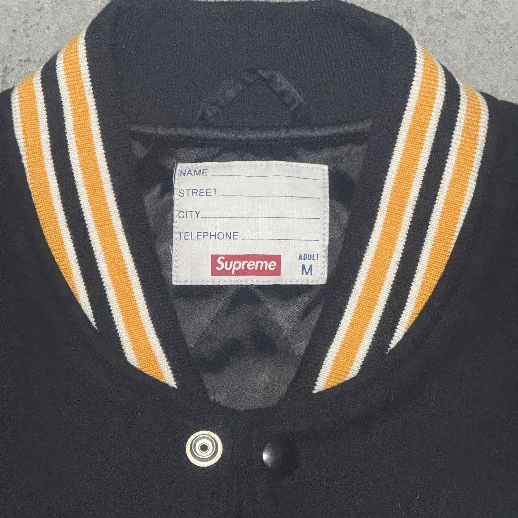 Supreme FW18 Supreme Bone Varsity Jacket Size Medium Chito Size US M / EU 48-50 / 2 - 5 Thumbnail
