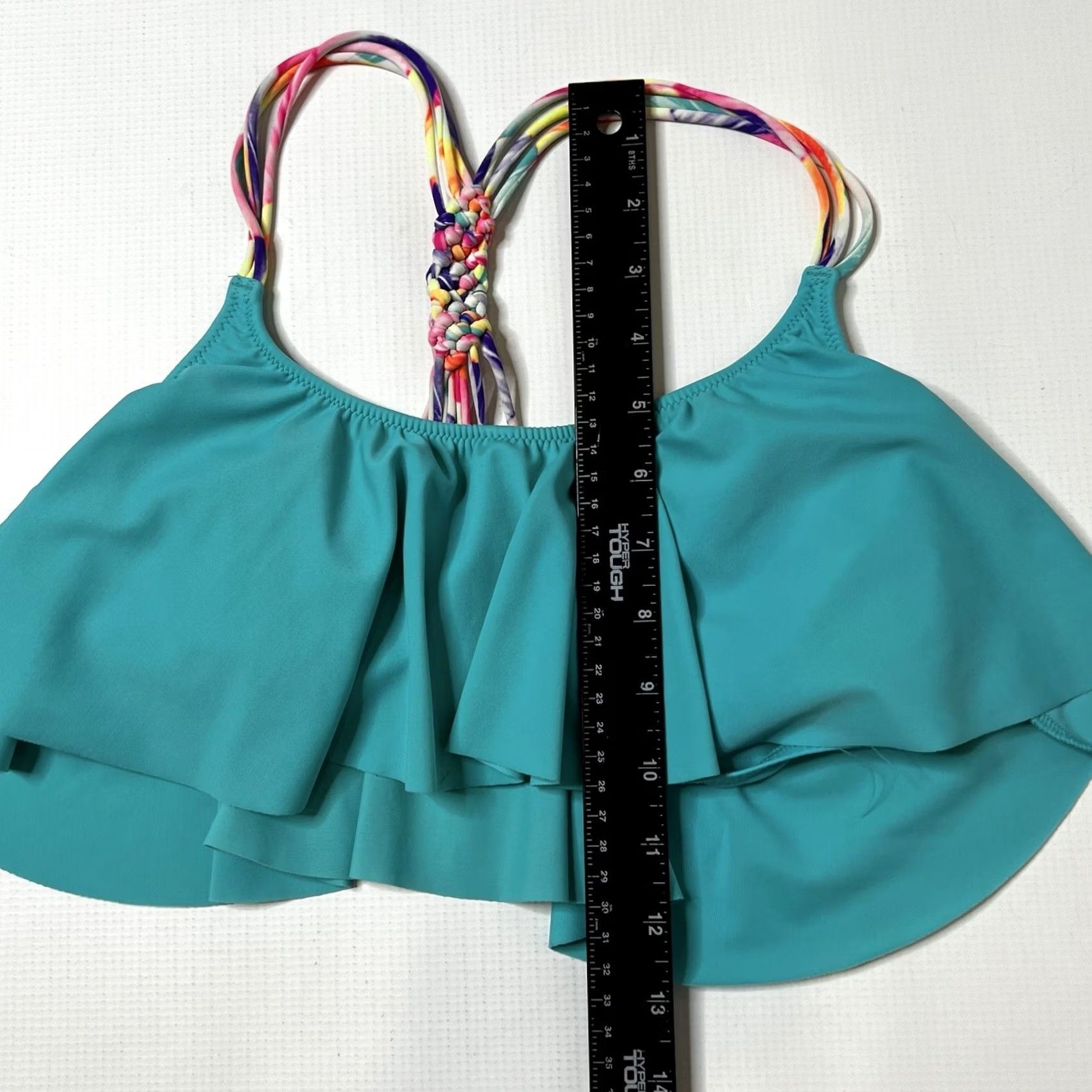 Victoria's Secret Victoria’s Secret Pink Aqua Blue Swim Top Bikini Racerback Braided Med M Women Blue Nylon Spandex Solid Hand Wash Only Size M / US 6-8 / IT 42-44 - 5 Thumbnail