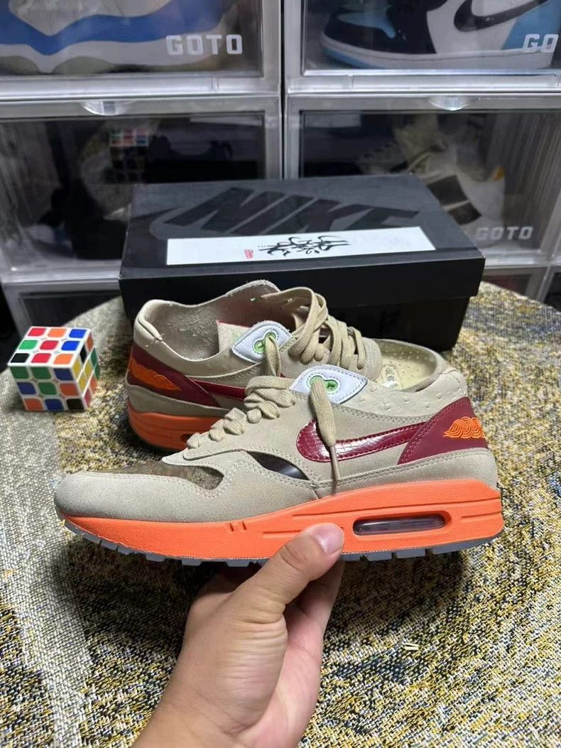 Balenciaga stylish orange nike air max 1 sneakers-dmc Size US 10 / EU 43 - 1 Thumbnail