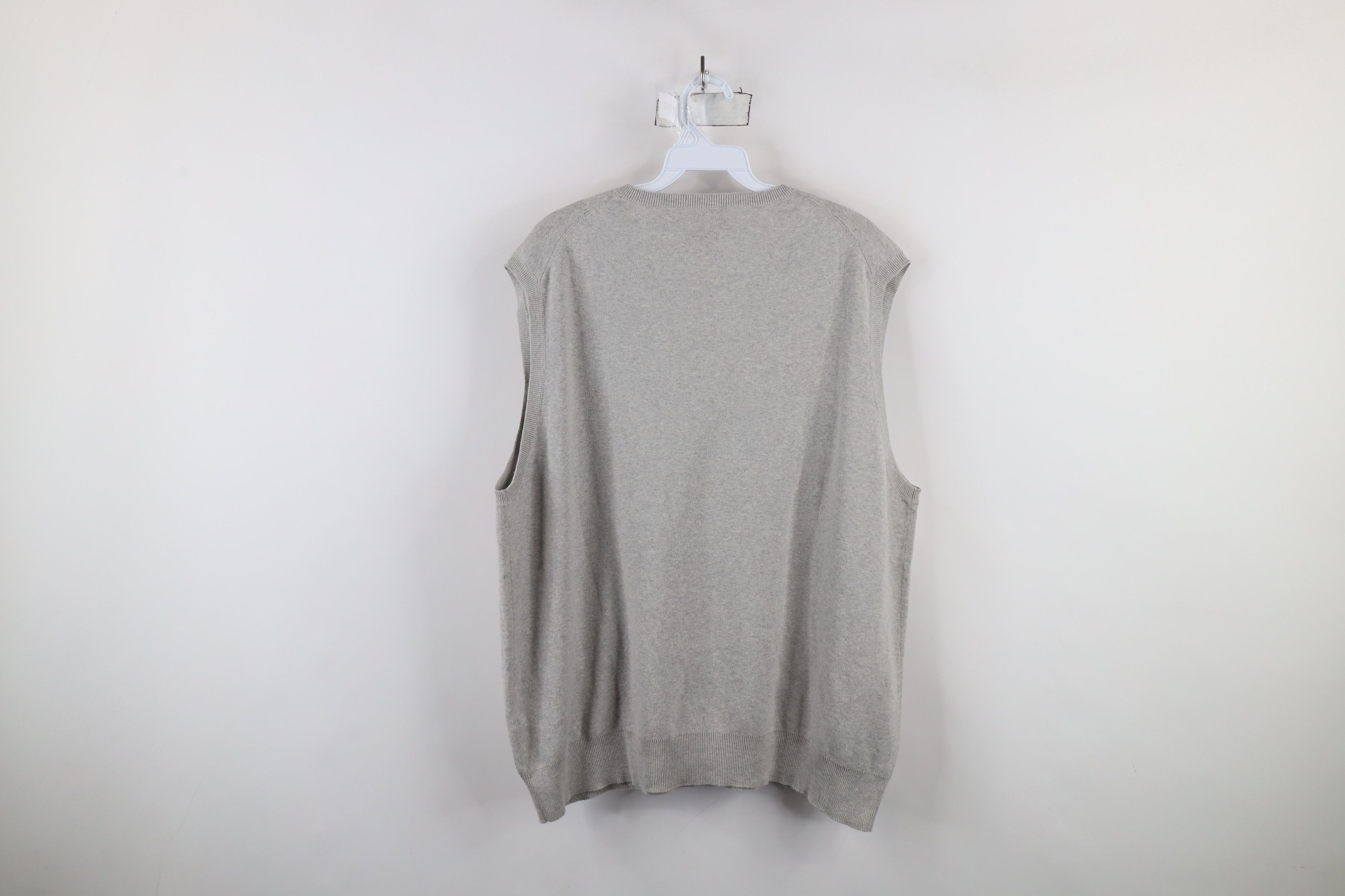 Ralph Lauren × Vintage Vintage Ralph Lauren Cotton Knit Sweater Vest Heather Gray Size US XXL / EU 58 / 5 - 7 Thumbnail