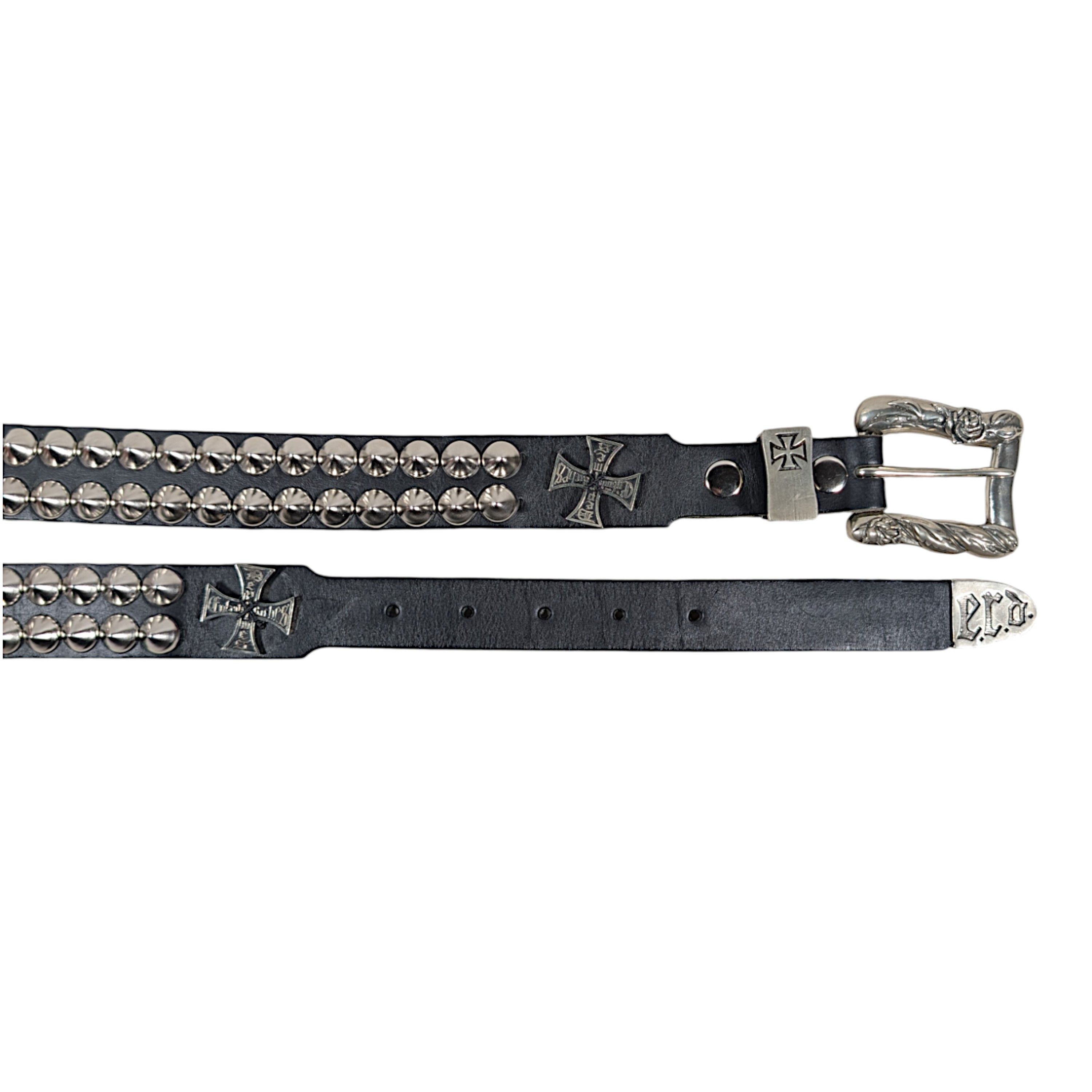 Enfants Riches Deprimes ERD Iron Cross Stud Belt 2cm Size 30 - 2 Thumbnail