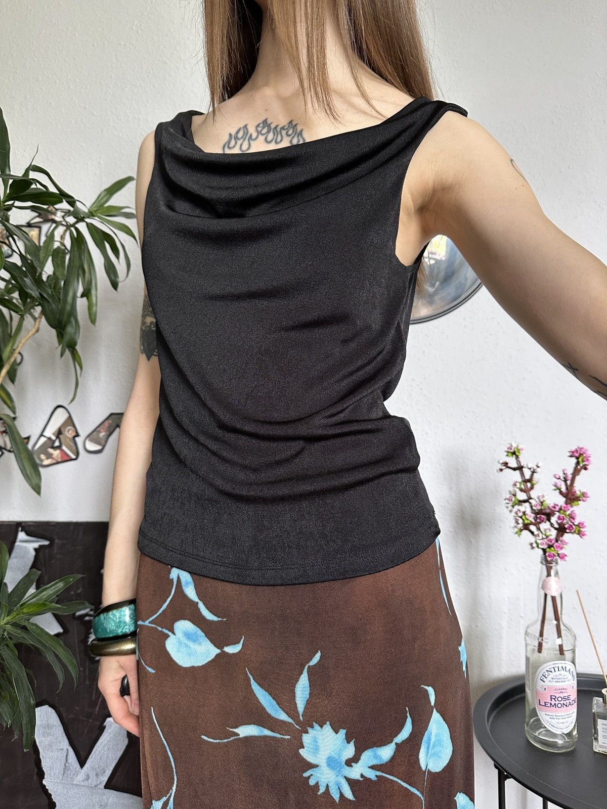 Japanese Brand × Seditionaries Office Siren Cowl Sexy Draped Formal Top Sade Style Size ONE SIZE - 2 Thumbnail