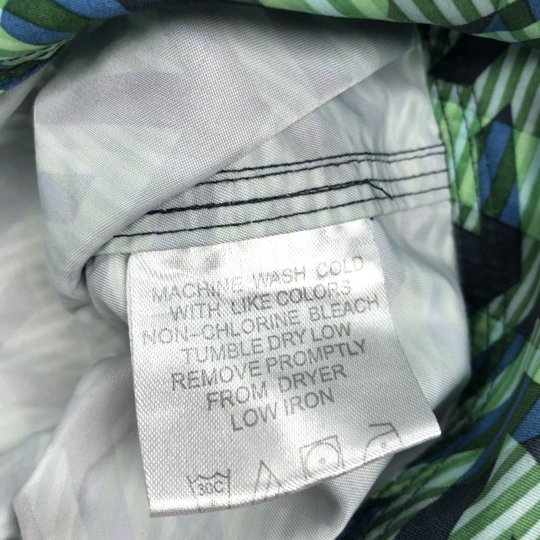 Vintage SIMMS Men's 36 Green Black Blue Geo Greca Board Shorts Swim Trunks Size US 36 / EU 52 - 5 Thumbnail