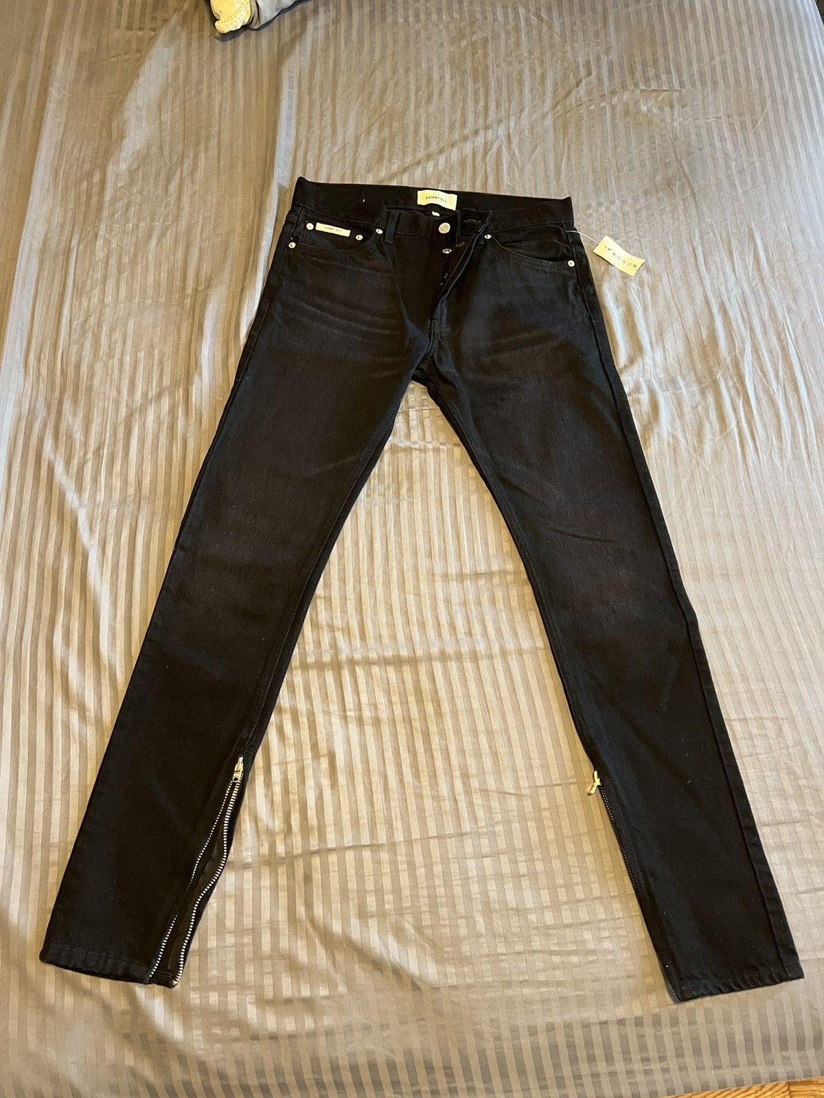 image of Essentials Fear Of God Pacsun Black Jeans, Men's (Size 32)
