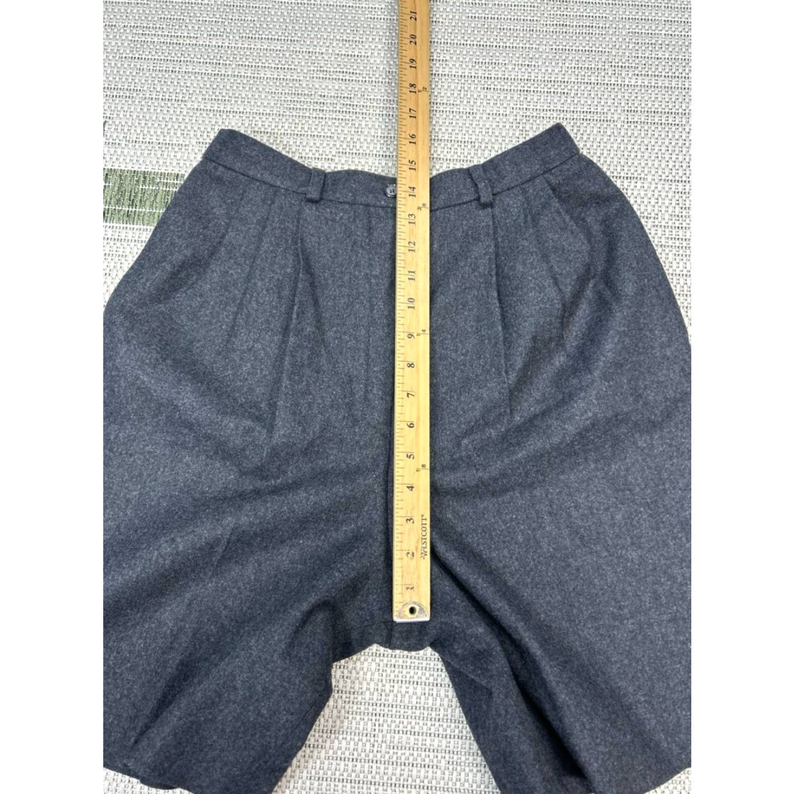 Pendleton Pendleton Chino Shorts Women 10 Gray Heathered Wool Classic Fit High Rise Casual Travel Size 26" / US 2 / IT 38 - 4 Thumbnail