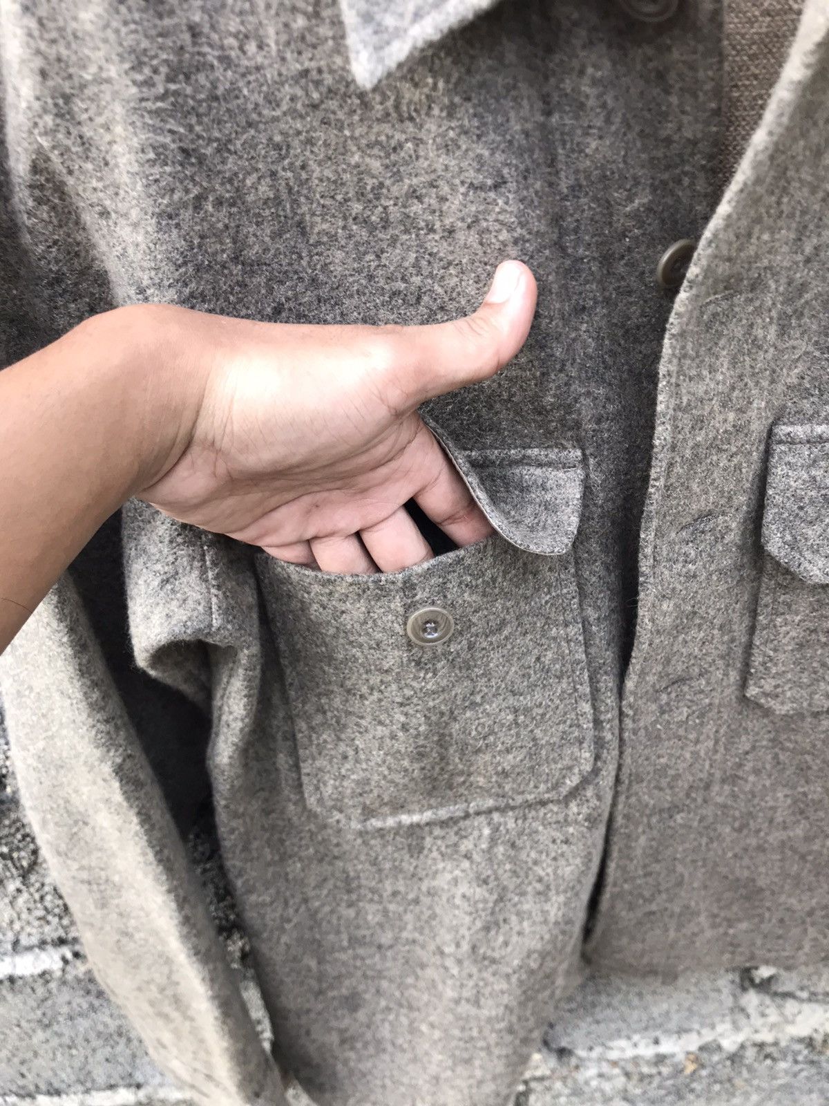 Lemaire × Uniqlo ⚡️Christopher Lemaire Uniqlo Wool Button Chore Shirt Jacket Size US S / EU 44-46 / 1 - 7 Thumbnail