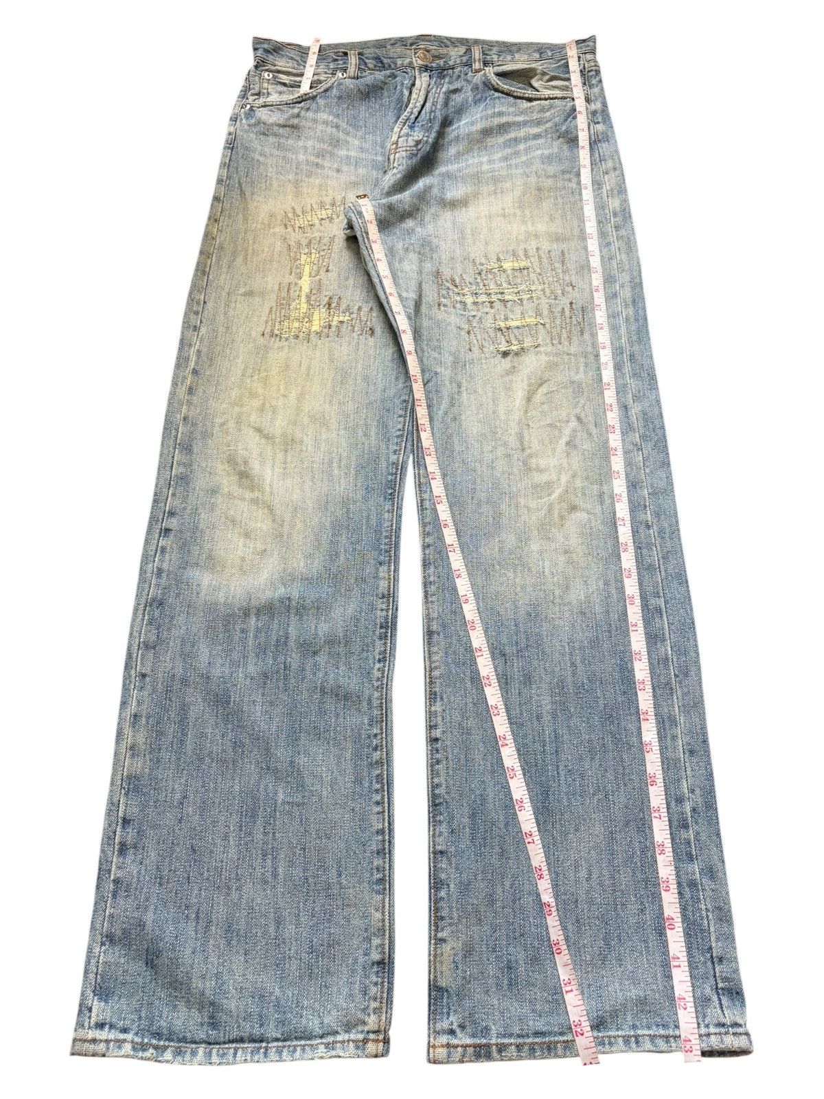 Body Glove Vintage Body Glove Sashiko Distressed Loose Jeans Size 33" - 7 Thumbnail