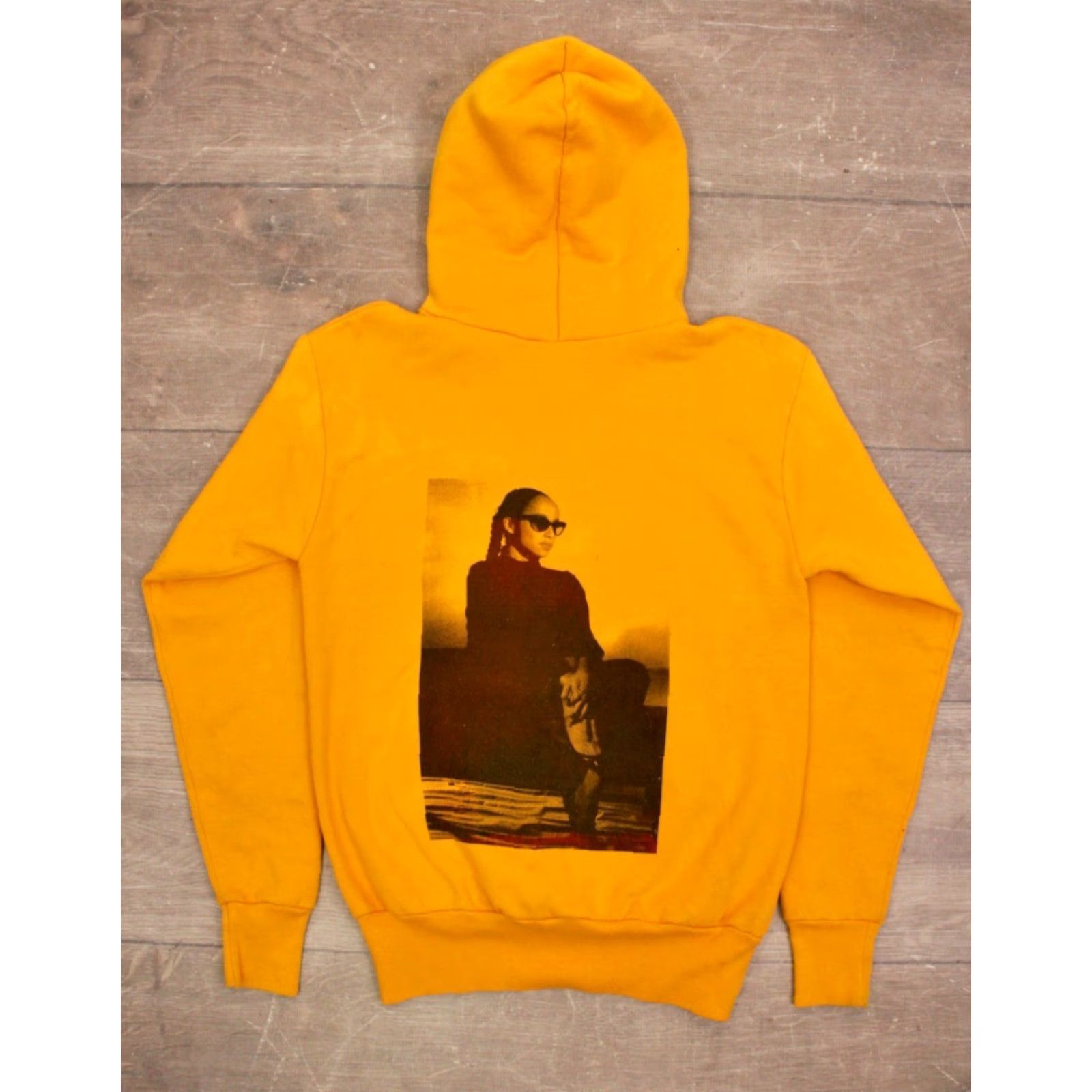 Vintage Mens 90s Yellow Sade Sweatshirt / Hoodie Sz M 1990s Size US M / EU 48-50 / 2 - 2 Thumbnail