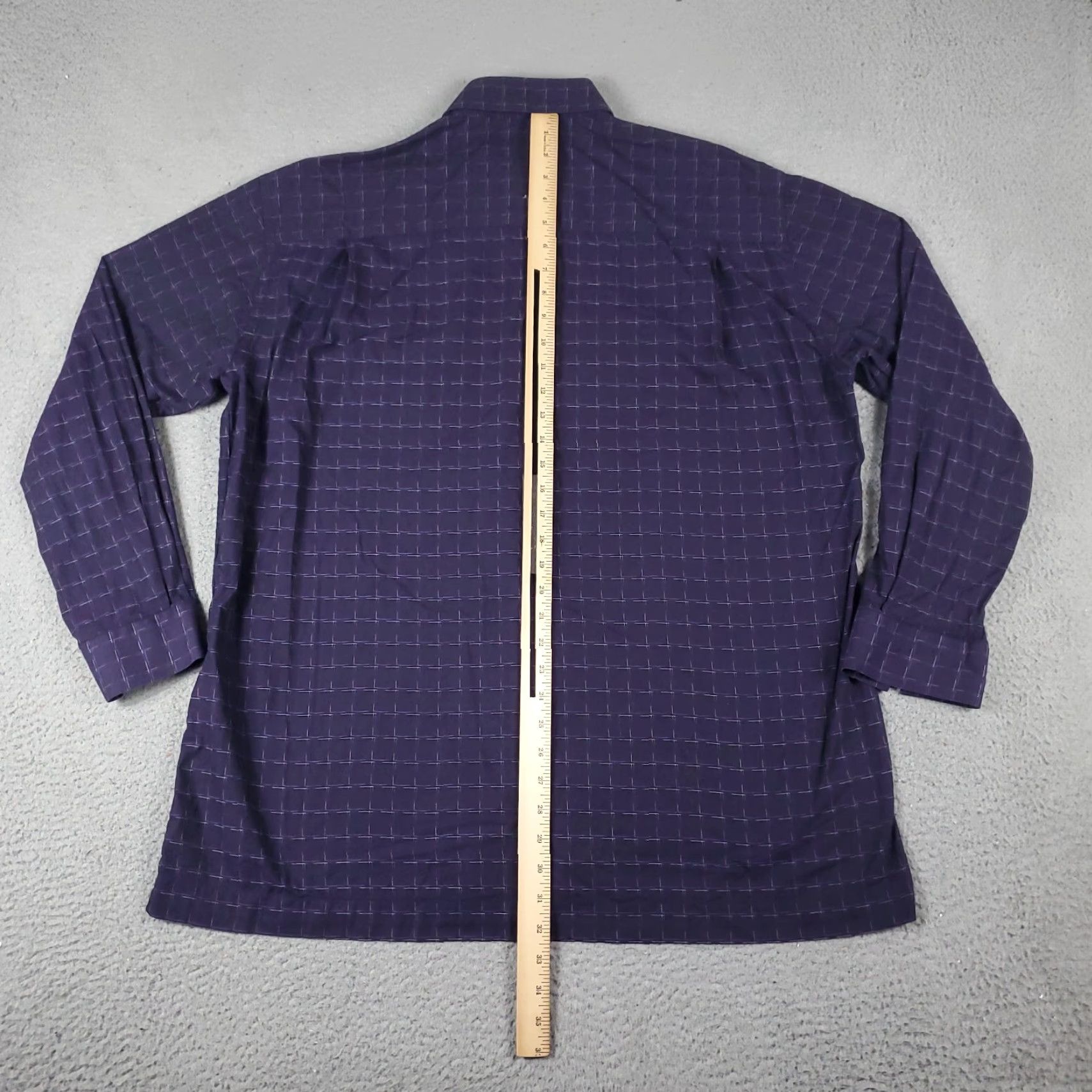Vintage Toscano Shirt Mens XL Purple Plaid Button-Up Long Sleeve Casual Home, Workwear, Vintage-Not, Regular Fit, Cotton Size US XL / EU 56 / 4 - 3 Thumbnail