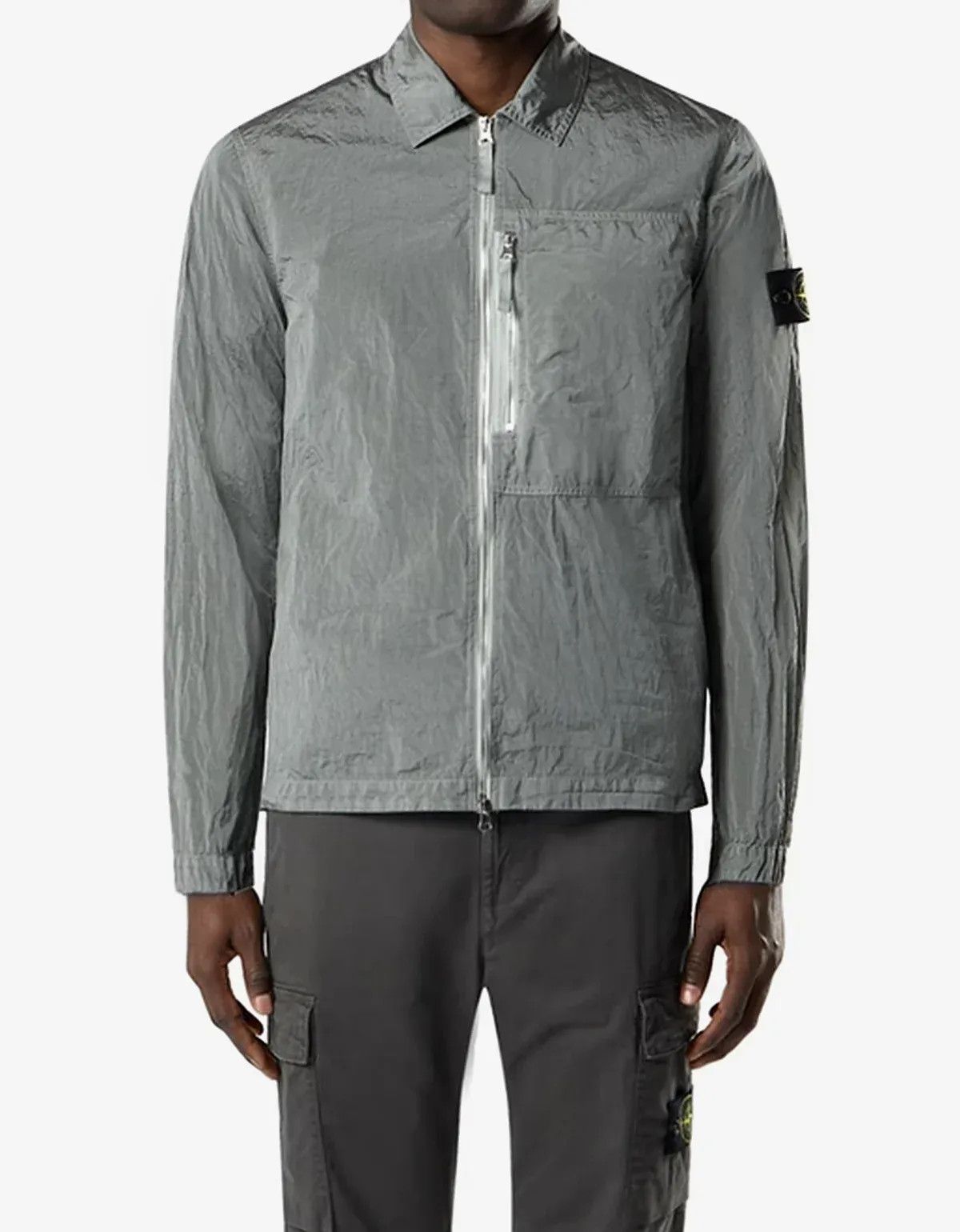 Stone Island Stone Island Grey Nylon Metal Overshirt Size US S / EU 44-46 / 1 - 3 Thumbnail
