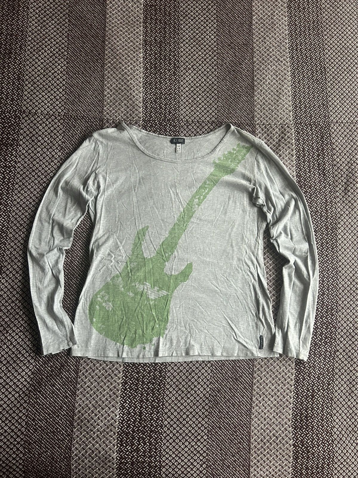 Armani Vintage Armani Jeans Guitar Graphic Print Y2K Unisex Size L Size US L / EU 52-54 / 3 - 1 Thumbnail