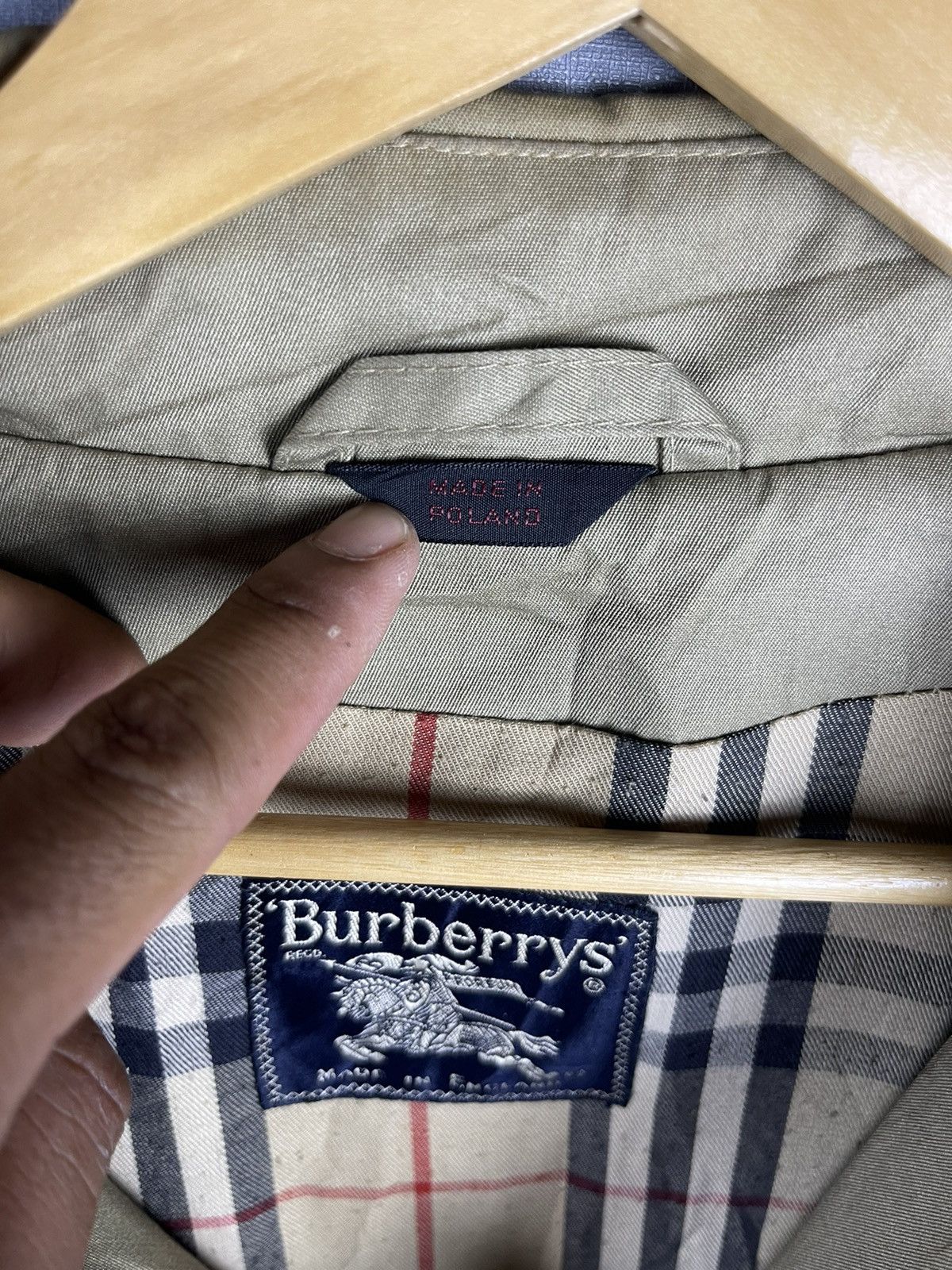 Vintage BURBERRY POLAND Nova Check Trench Coat Casual