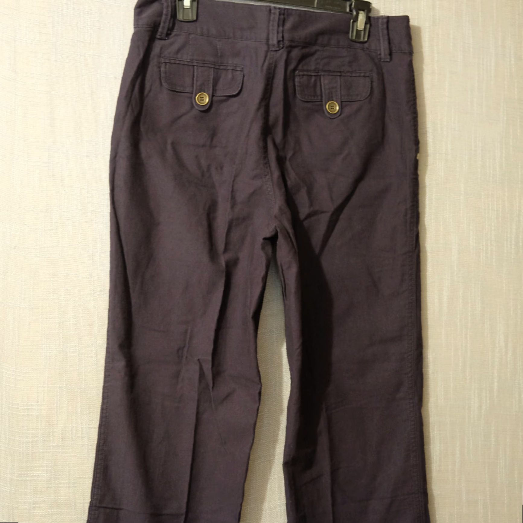 Vintage NWT Christopher & Banks Navy Blue Flat Front Pants Women's 12 Dress Pants Flat Front 100% Cotton Straight Leg Mens? Womens Size 34" / US 12 / IT 48 - 5 Thumbnail