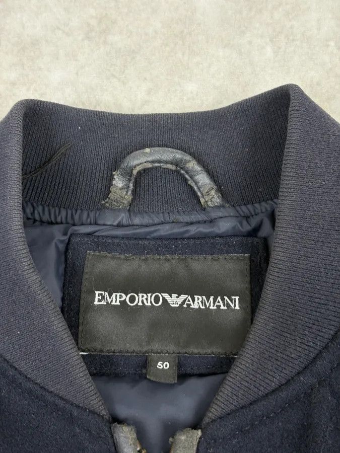 Emporio Armani Emporio Armani Navy & Black Wool Bomber Jacket Size US M / EU 48-50 / 2 - 8 Thumbnail
