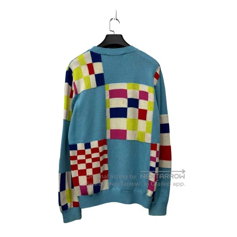 Louis Vuitton Louis Vuitton Blue checkerboard logo knit sweater Size US M / EU 48-50 / 2 - 2 Thumbnail