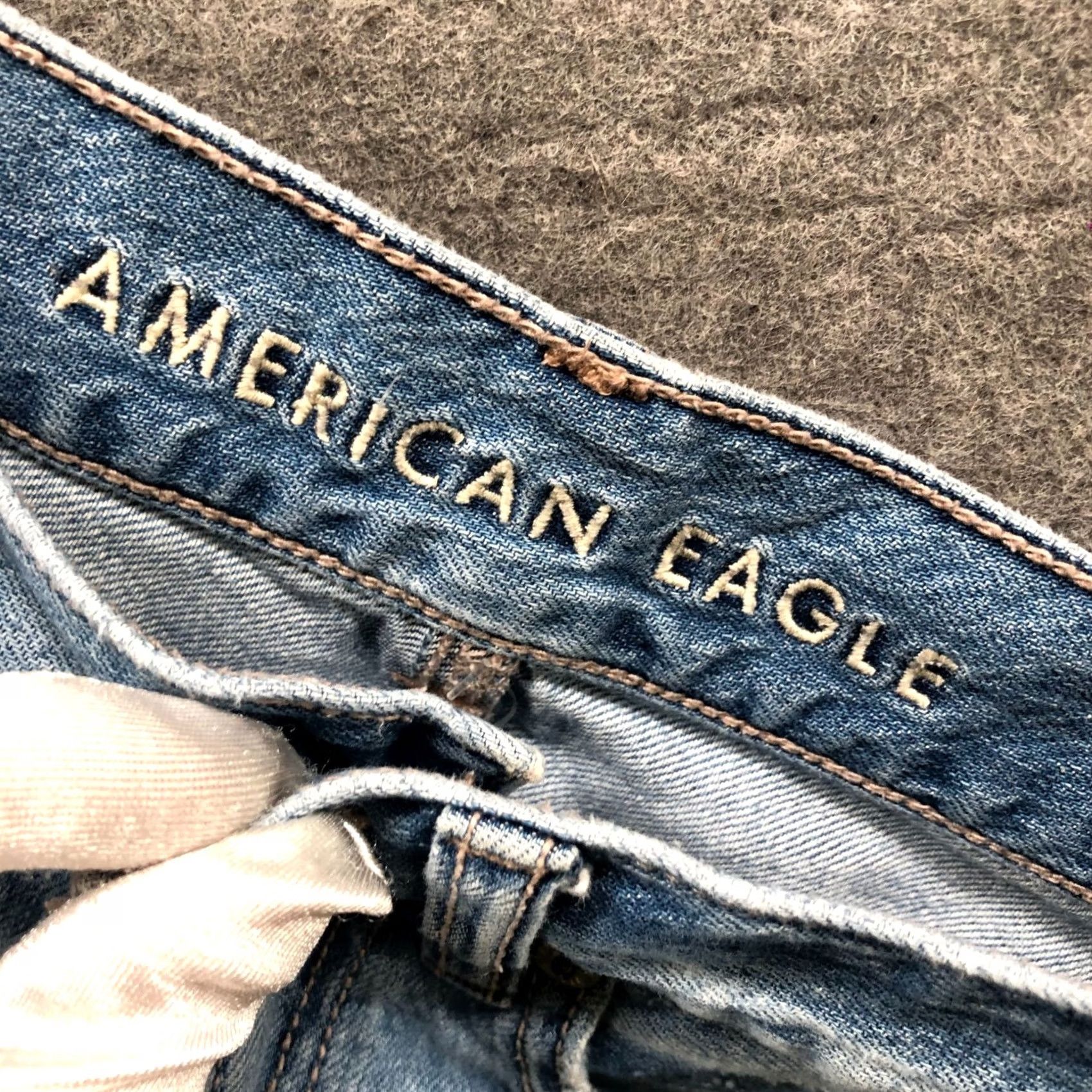 American Eagle Outfitters American Eagle Festival Denim Short 00 Blue Distress Cotton Blend Super Hi-Rise Women Size 24" / US 00 / IT 34 - 3 Thumbnail