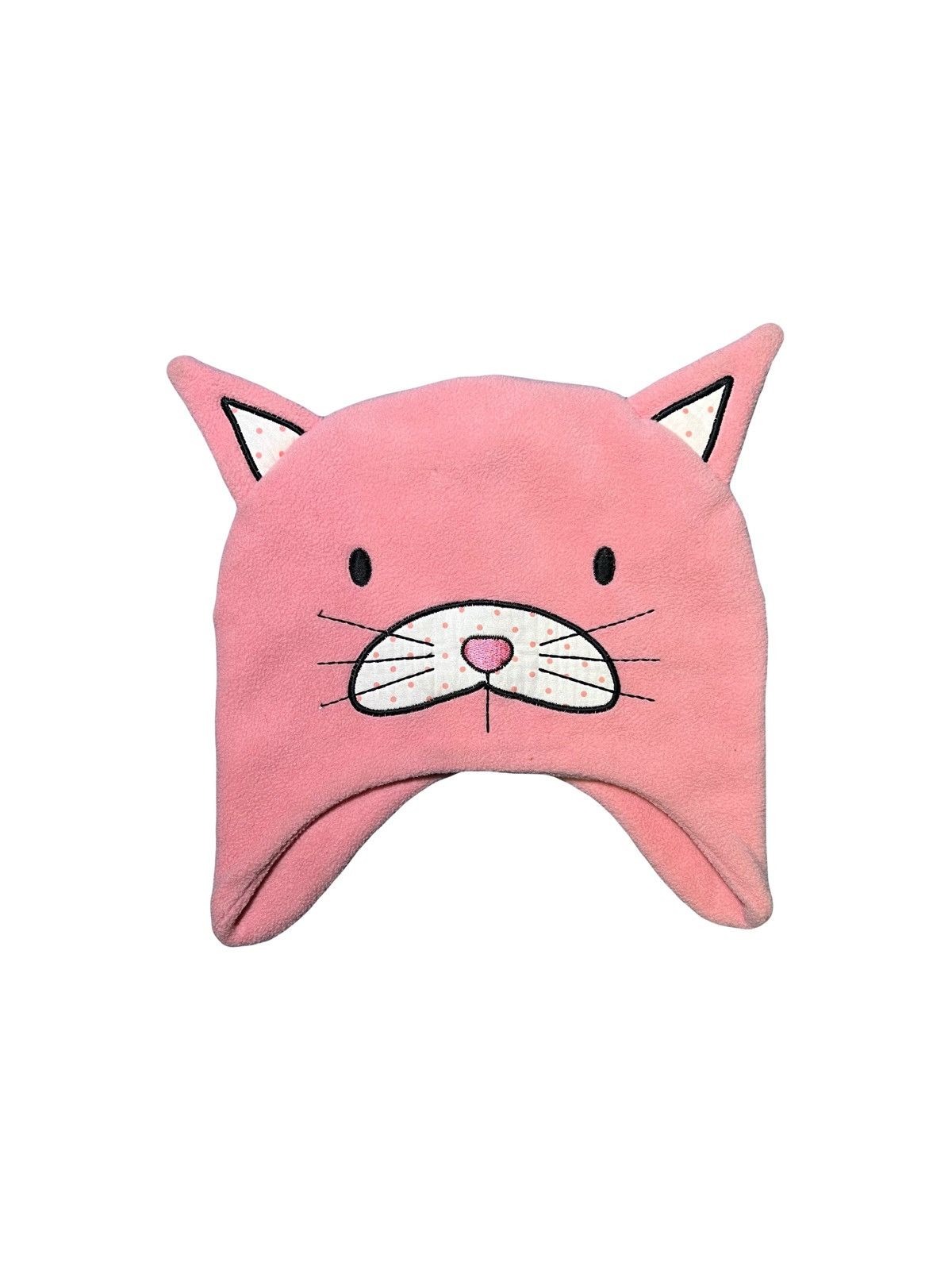 Japanese Brand Y2K Pink Cat Beanie Hat Fleese Cap Size ONE SIZE - 1 Thumbnail