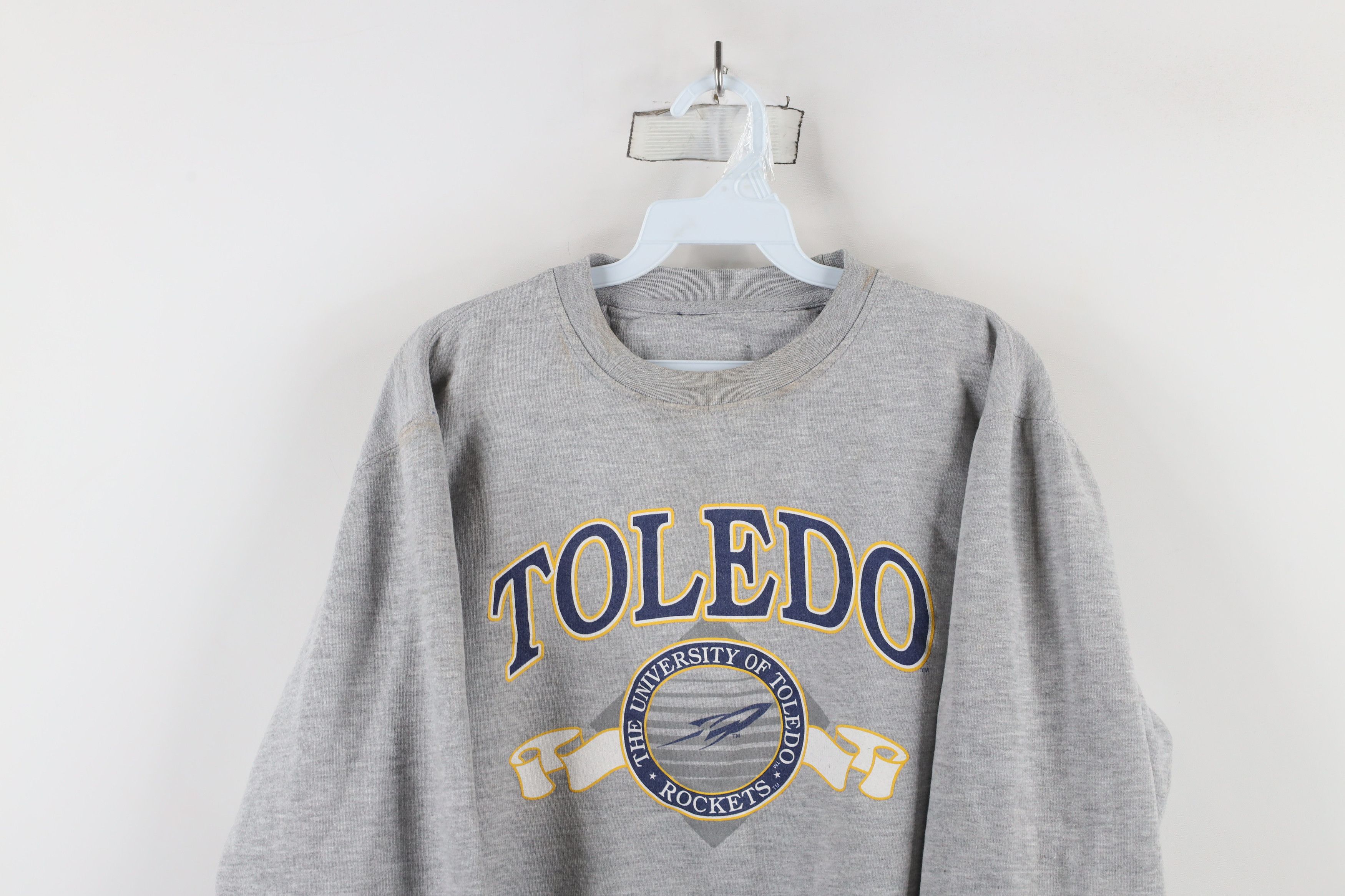 Vintage Vintage 90s University of Toledo Crewneck Sweatshirt Gray Size US M / EU 48-50 / 2 - 2 Thumbnail