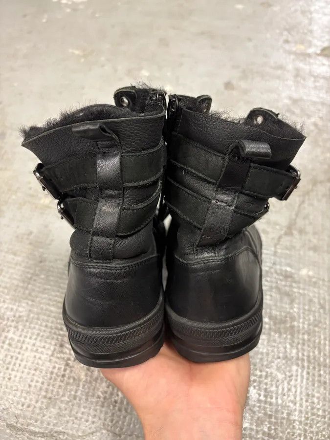 Versace × Vintage 2000s Versace Black Leather Quilted High Sneakers Size US 7 / EU 40 - 7 Thumbnail
