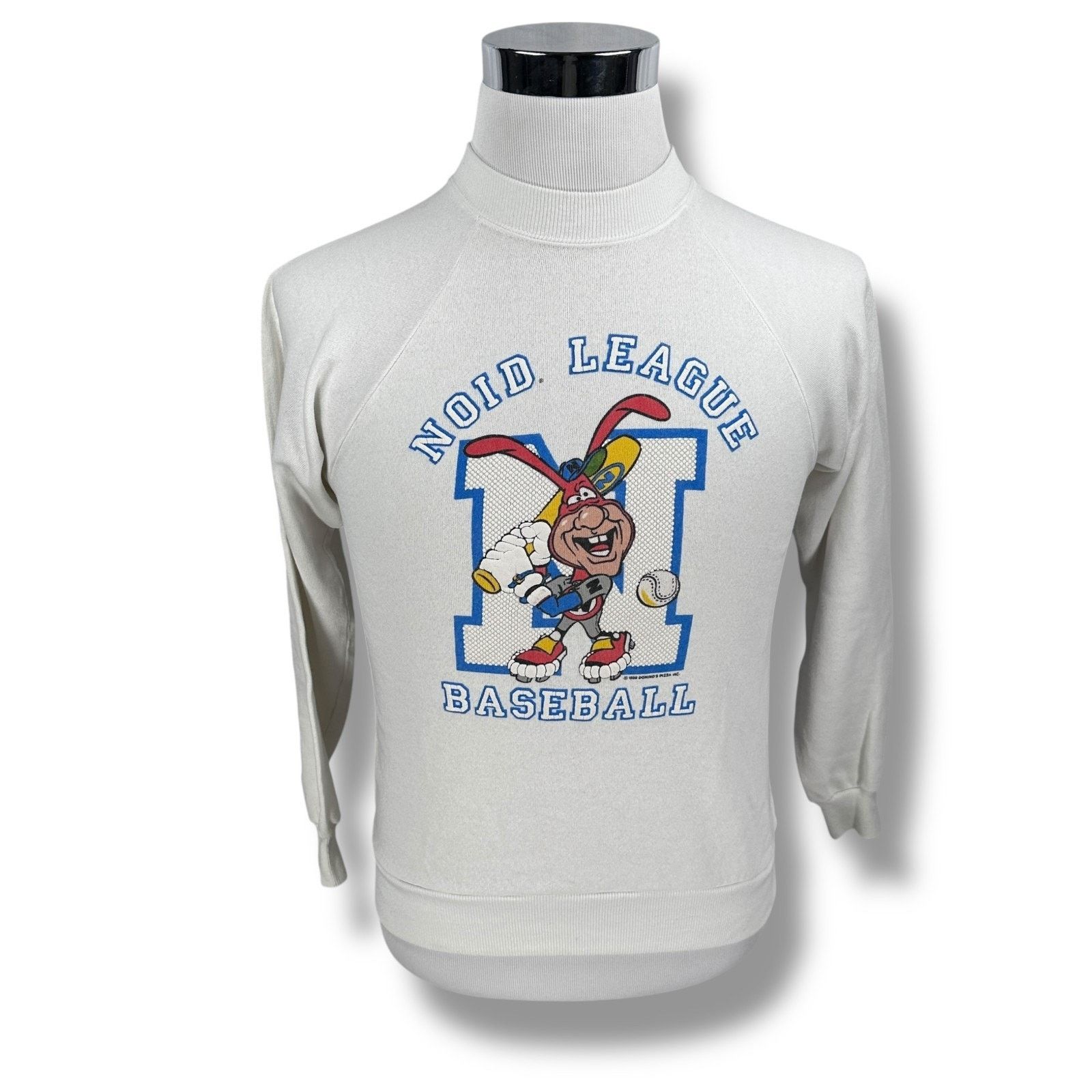 Other VTG Dominos Noid League Baseball Sweatshirt Mens S Off-white Size US S / EU 44-46 / 1 - 1 Thumbnail