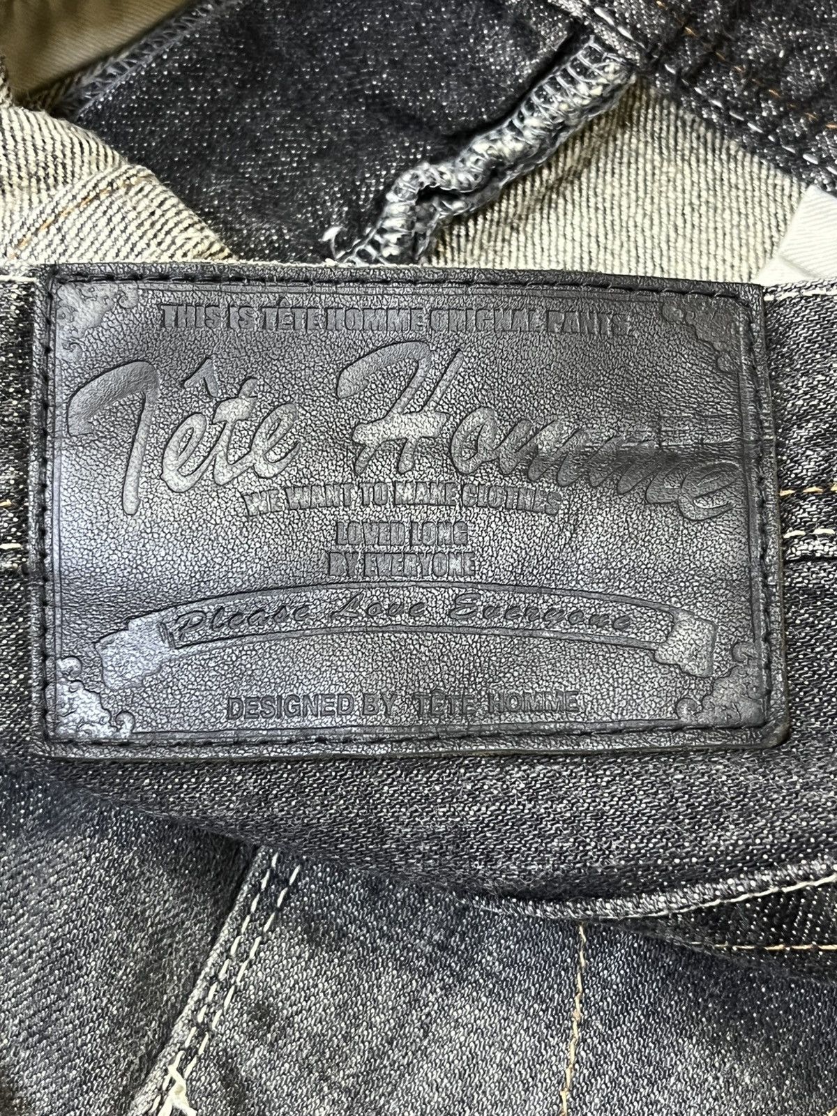 Issey Miyake ARCHIVAL VINTAGE TETE HOMME DISTRESSED PATCHWORK STYLE JEANS Size US 30 / EU 46 - 18 Thumbnail