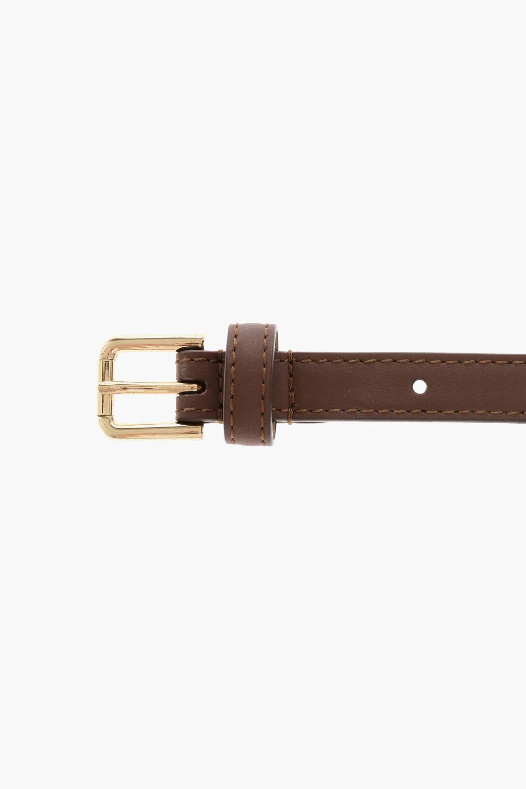 Dolce & Gabbana og1mm0426 Size: 80 / Slim Leather Belt in Brown Size ONE SIZE - 2 Thumbnail