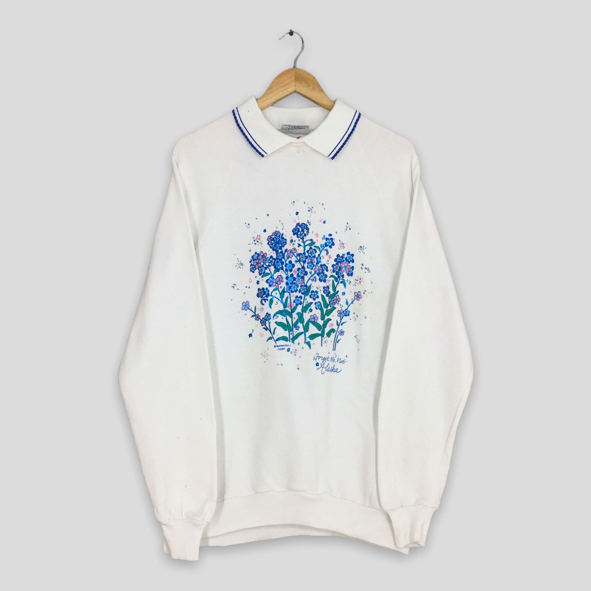 Vintage Vintage 90s Bouquet Flower Alaska Sweatshirt Large Size US L / EU 52-54 / 3 - 1 Thumbnail
