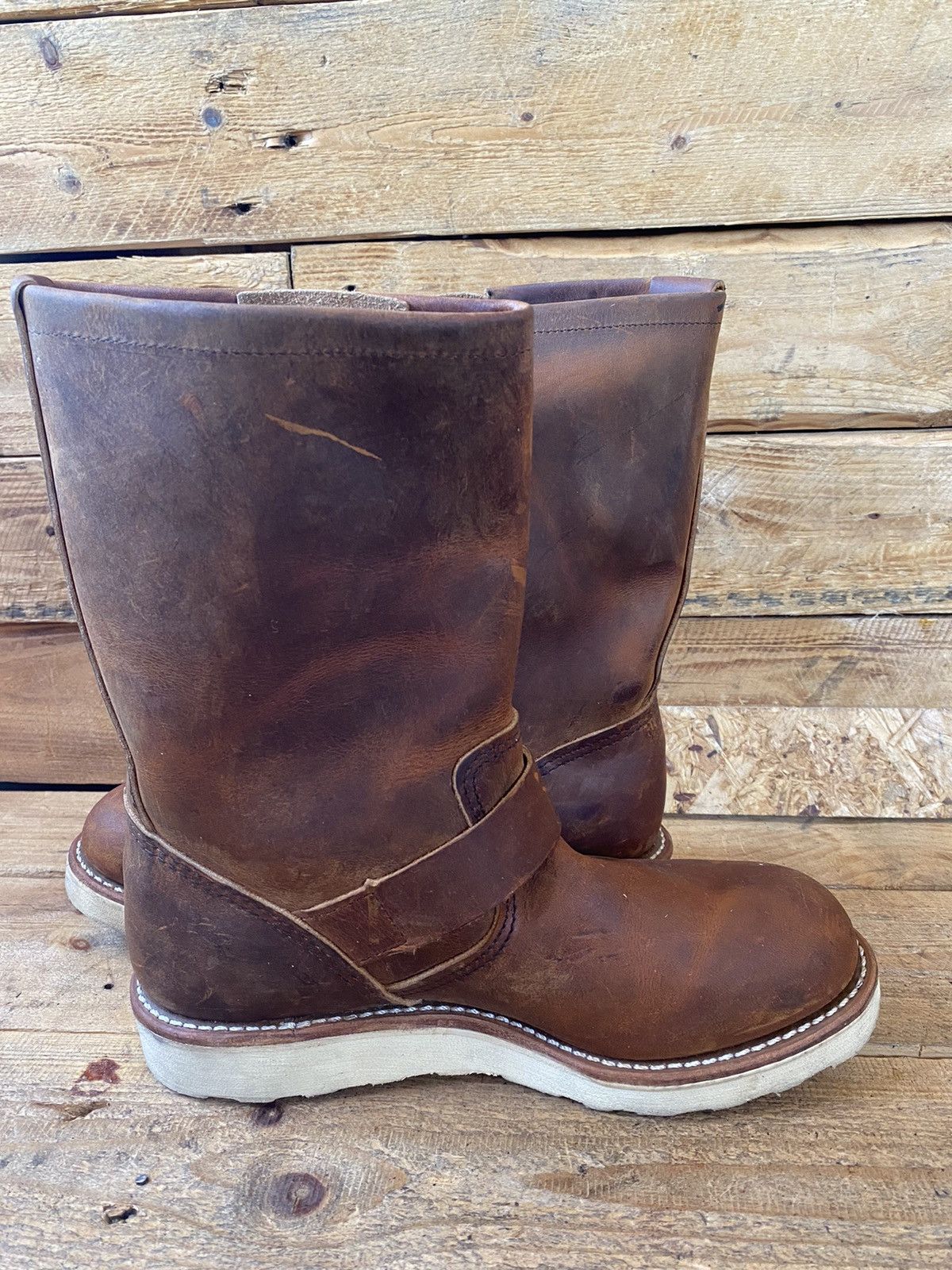 Red Wing Redwing engineer boots, brown leather boots sz39 Size US 6.5 / EU 39-40 - 11 Thumbnail