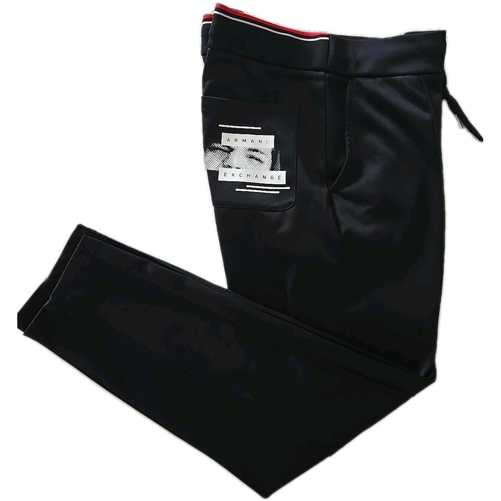 Armani Exchange Armani Exchange Mens S Jogger Pants 30x28 Black Athletic New Size US 30 / EU 46 - 1 Thumbnail
