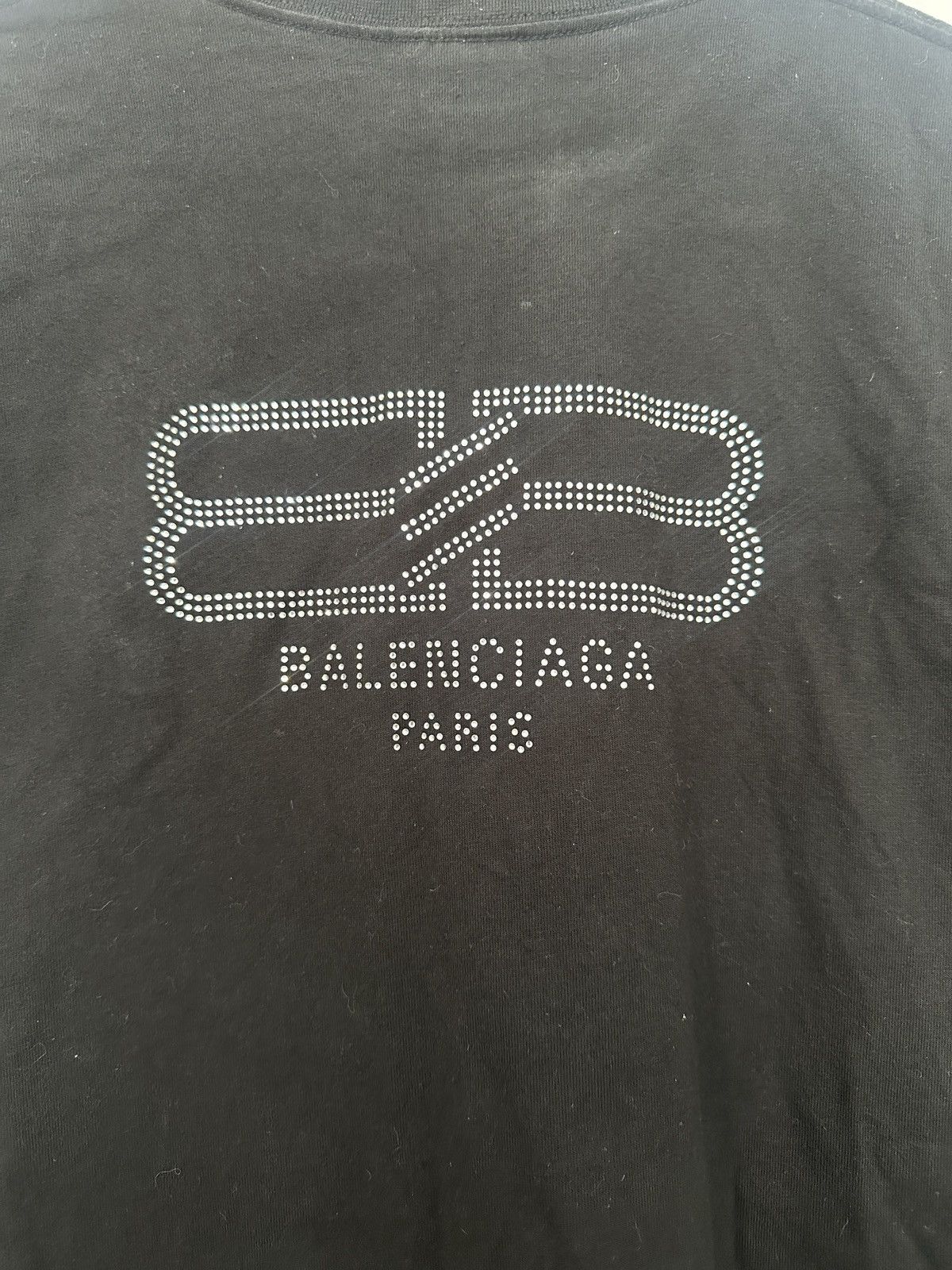 Balenciaga Balenciaga Paris BB Rhinestone Mock Neck Black Size US XXL / EU 58 / 5 - 3 Thumbnail