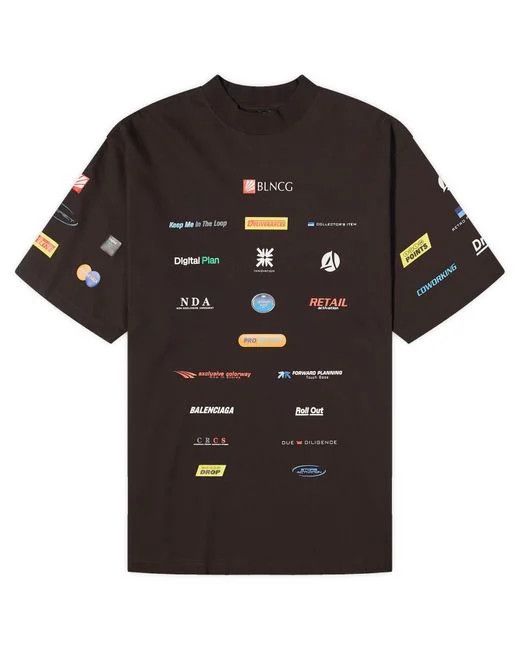 Balenciaga o1w1db10525 Medium Fit T-Shirt in Black Size US L / EU 52-54 / 3 - 1 Thumbnail
