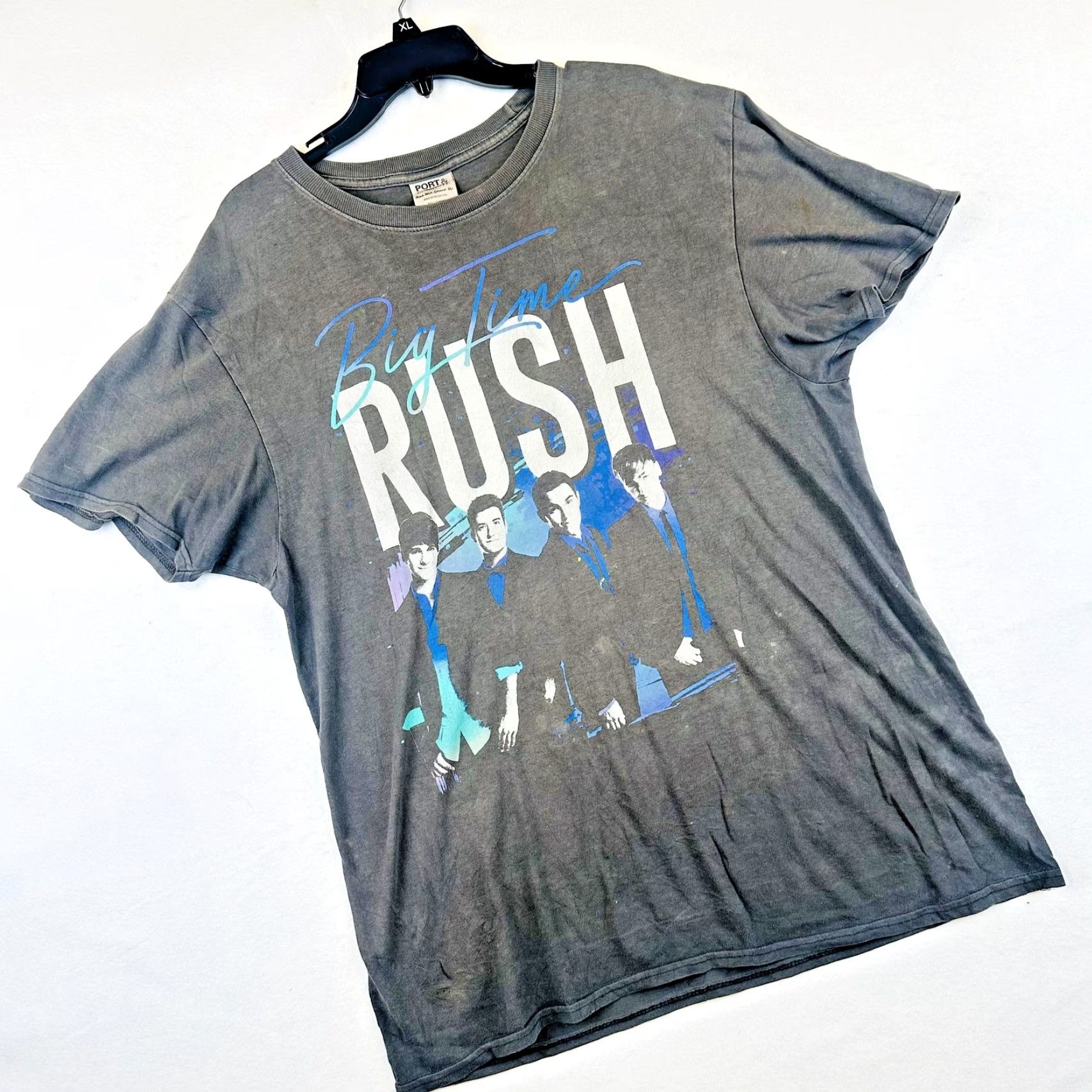 Port & Company Big Time Rush Mens Lg Gray Graphic You're My Childhood Nickelodeon Tee Shirt Size US L / EU 52-54 / 3 - 2 Thumbnail