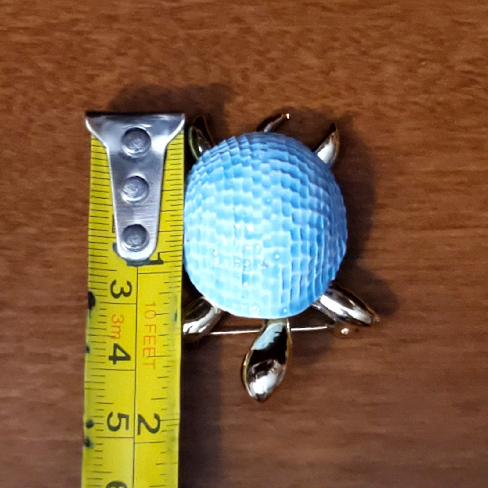 Other Vintage Gerrys Blue Enamel Turtle Brooch Pin 1.5" Reptile Size ONE SIZE - 3 Thumbnail
