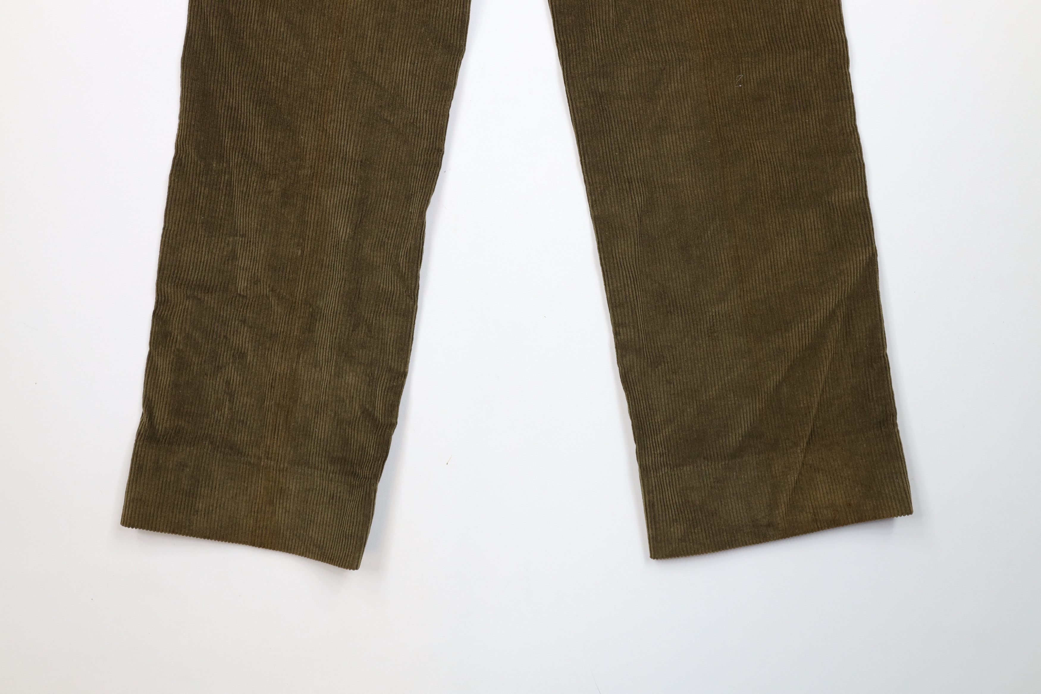 Vintage Vintage 70s Streetwear Wide Leg Corduroy Chino Pants Green Size US 32 / EU 48 - 11 Thumbnail