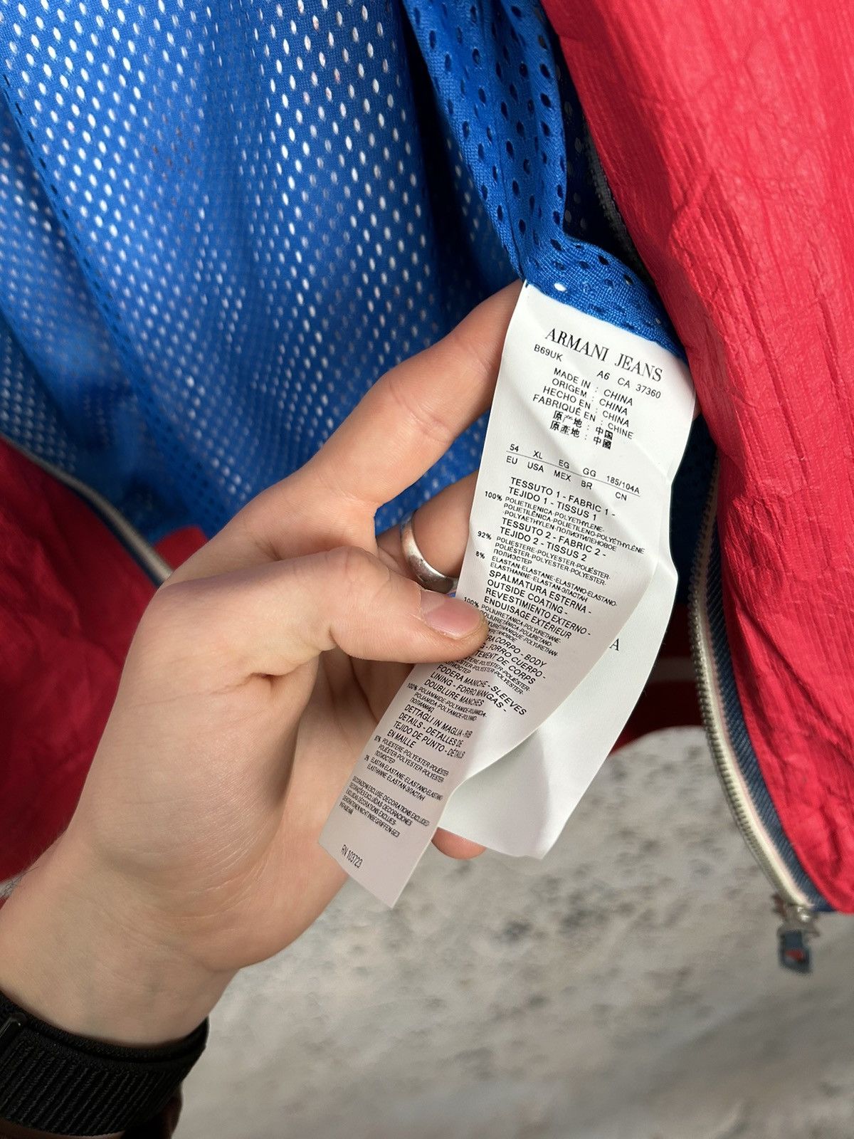 Armani Vintage Armani Jeans Varsity Bomber Jacket Avant-garde Y2K Size US L / EU 52-54 / 3 - 8 Thumbnail