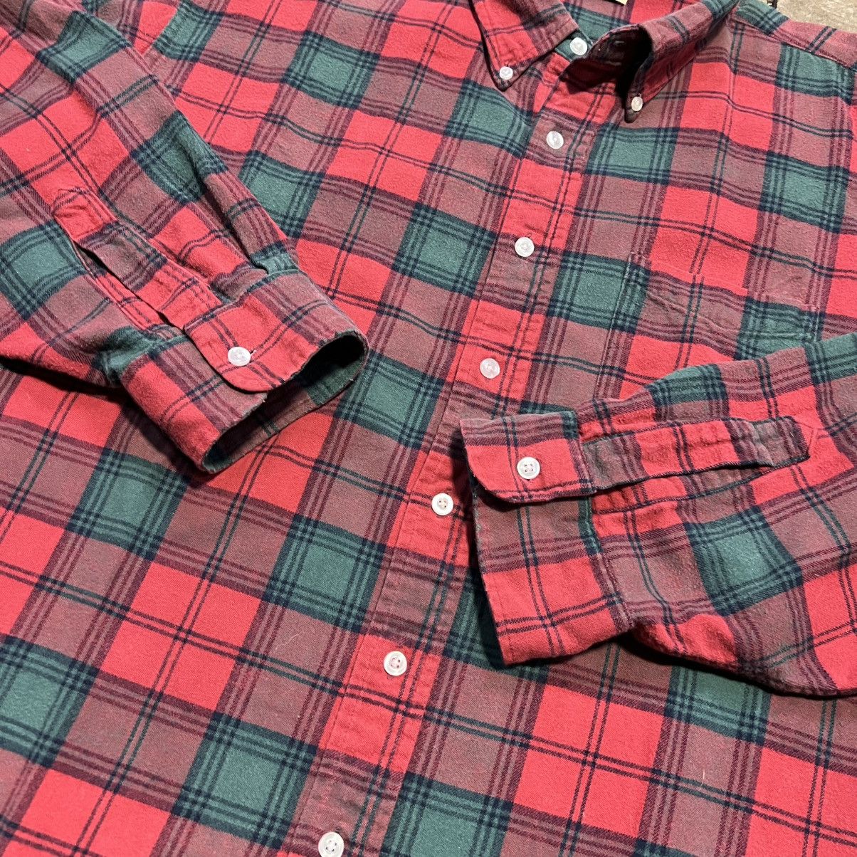 L.L. Bean Vintage LL Bean Plaid Flannel Shirt Button Up Outdoor Hiking Size US XL / EU 56 / 4 - 5 Thumbnail