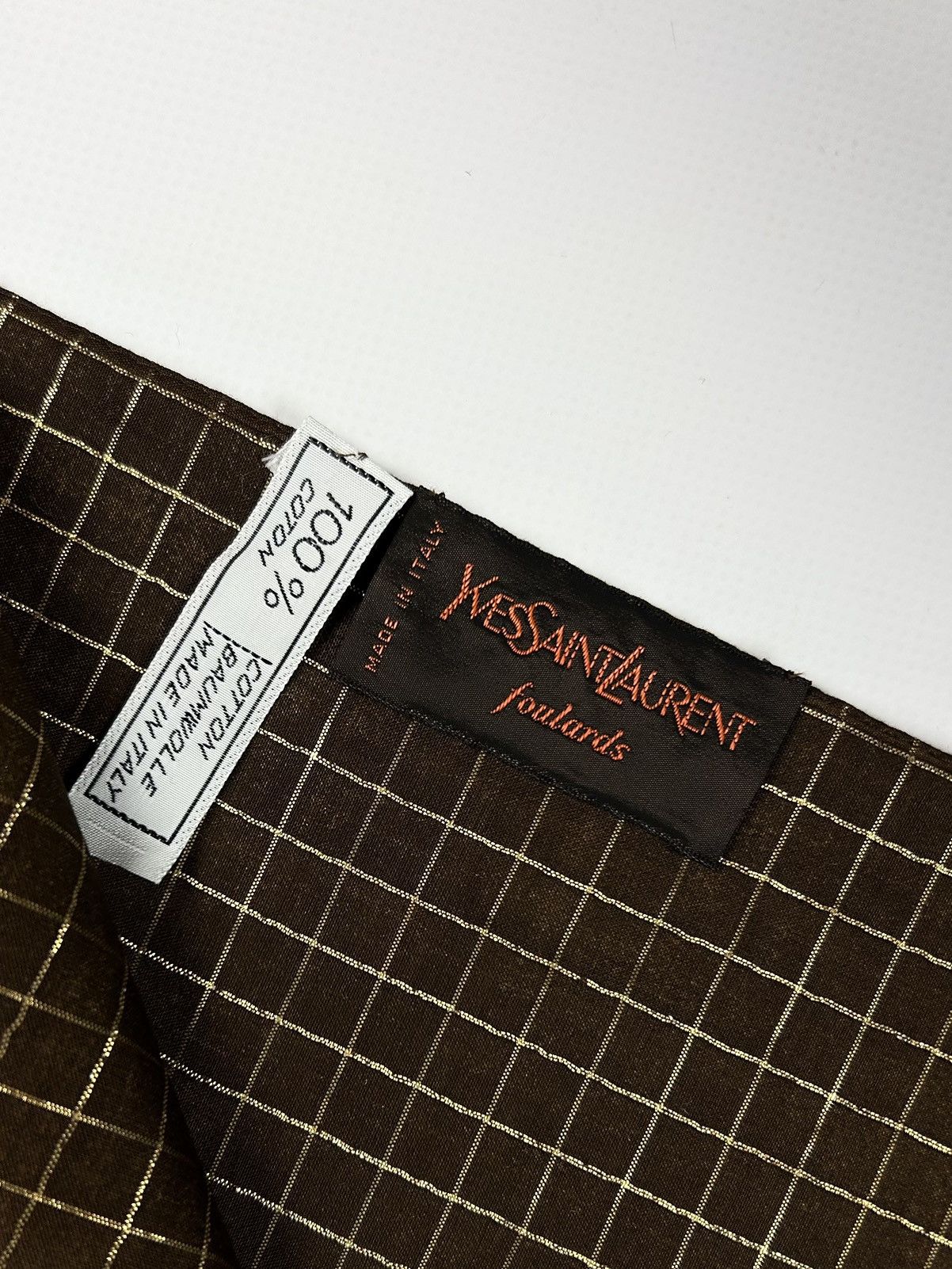 Christian Dior Monsieur × Hermes × Yves Saint Laurent Vintage Yves Saint Laurent handkerchief neckerchief Size ONE SIZE - 9 Thumbnail