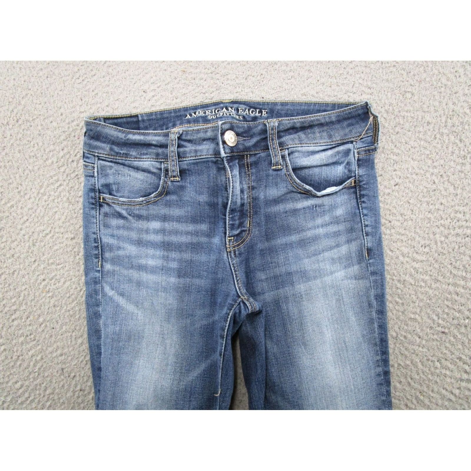 American Eagle Outfitters American Eagle Outfitters Jeans Womens SZ 4 Medium Wash Skinny Jeggings Stretch Denim 5-Pocket Blue Size 27" / US 4 / IT 40 - 3 Thumbnail