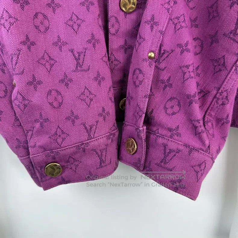 Louis Vuitton Louis Vuitton Purple full logo denim jacket Size US L / EU 52-54 / 3 - 5 Thumbnail