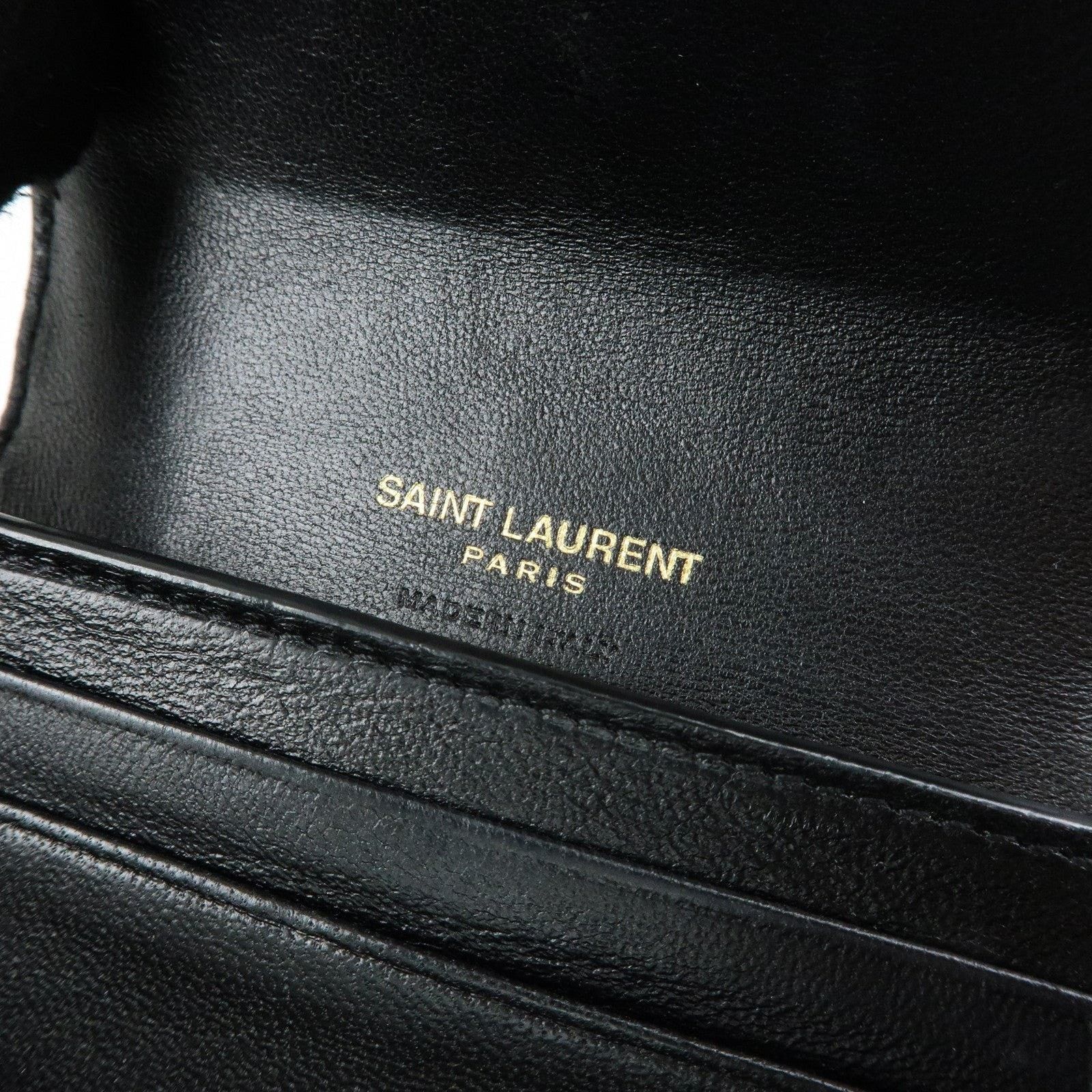 Saint Laurent Paris Saint Laurent Monogram Matelasse Compact Wallet Calfskin Size ONE SIZE - 8 Thumbnail