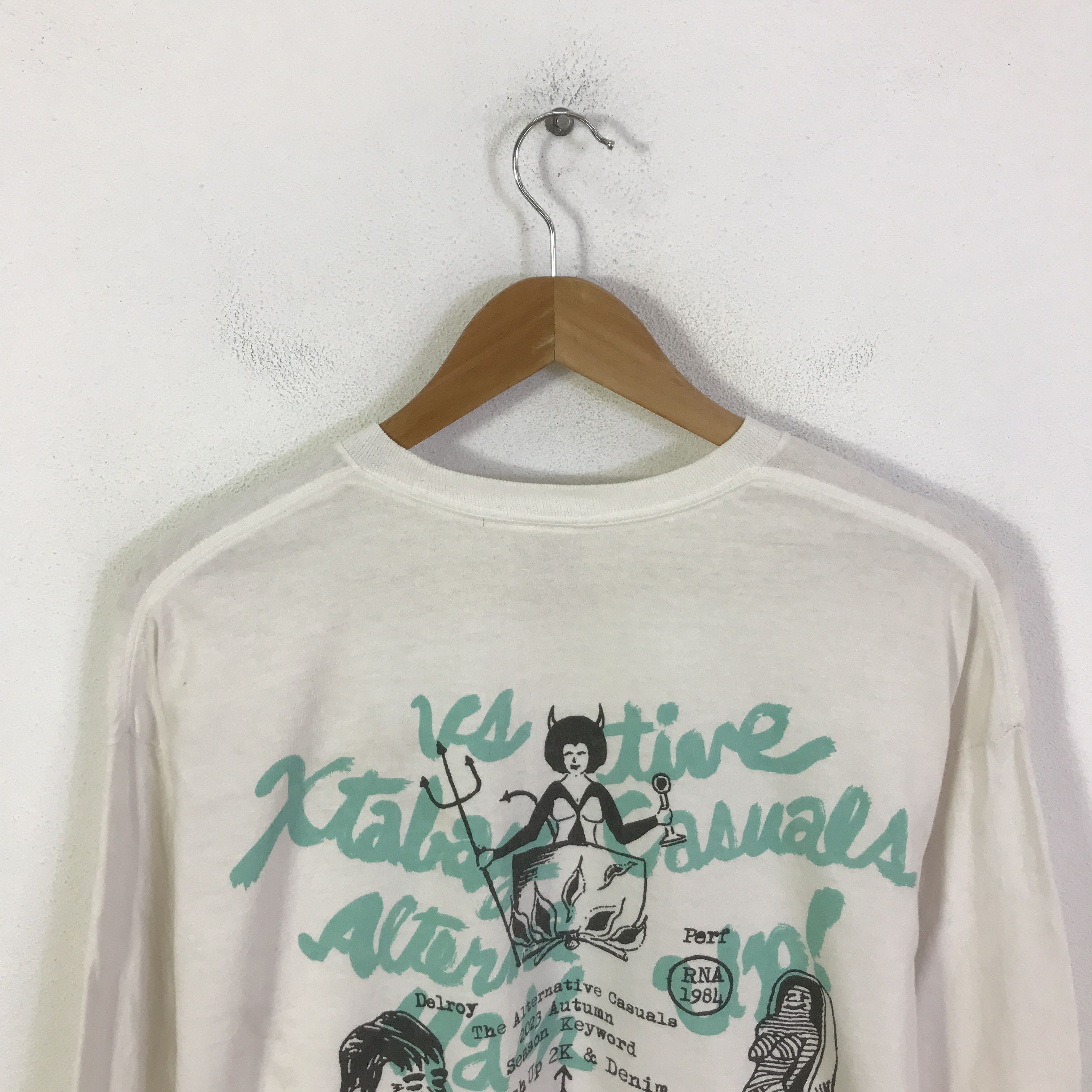 Japanese Brand Rna x 1984 japan design long sleeve t-shirt K117B4 Size US M / EU 48-50 / 2 - 4 Thumbnail